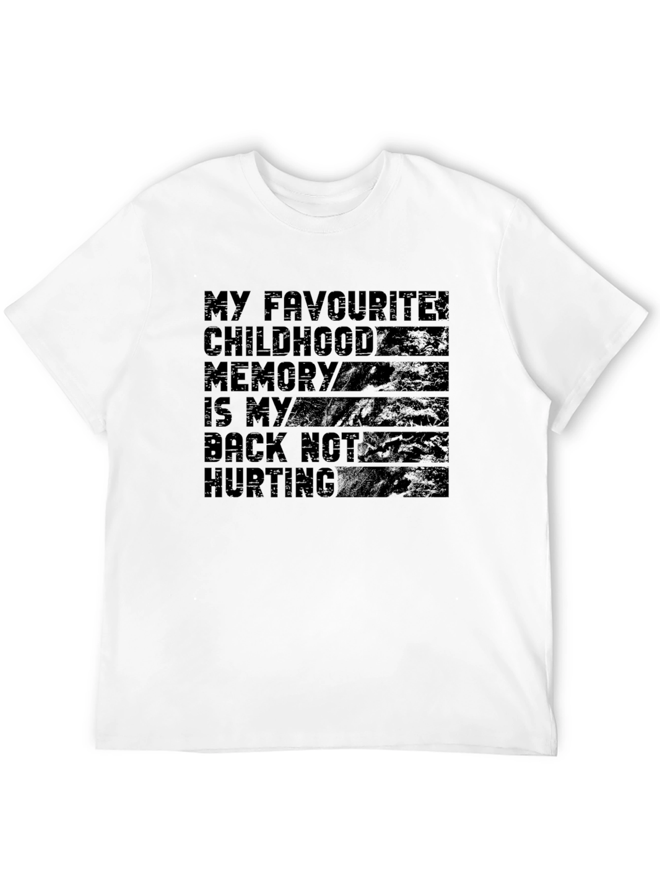 Black Funny Back Pain Childhood Memory T-Shirt view 12