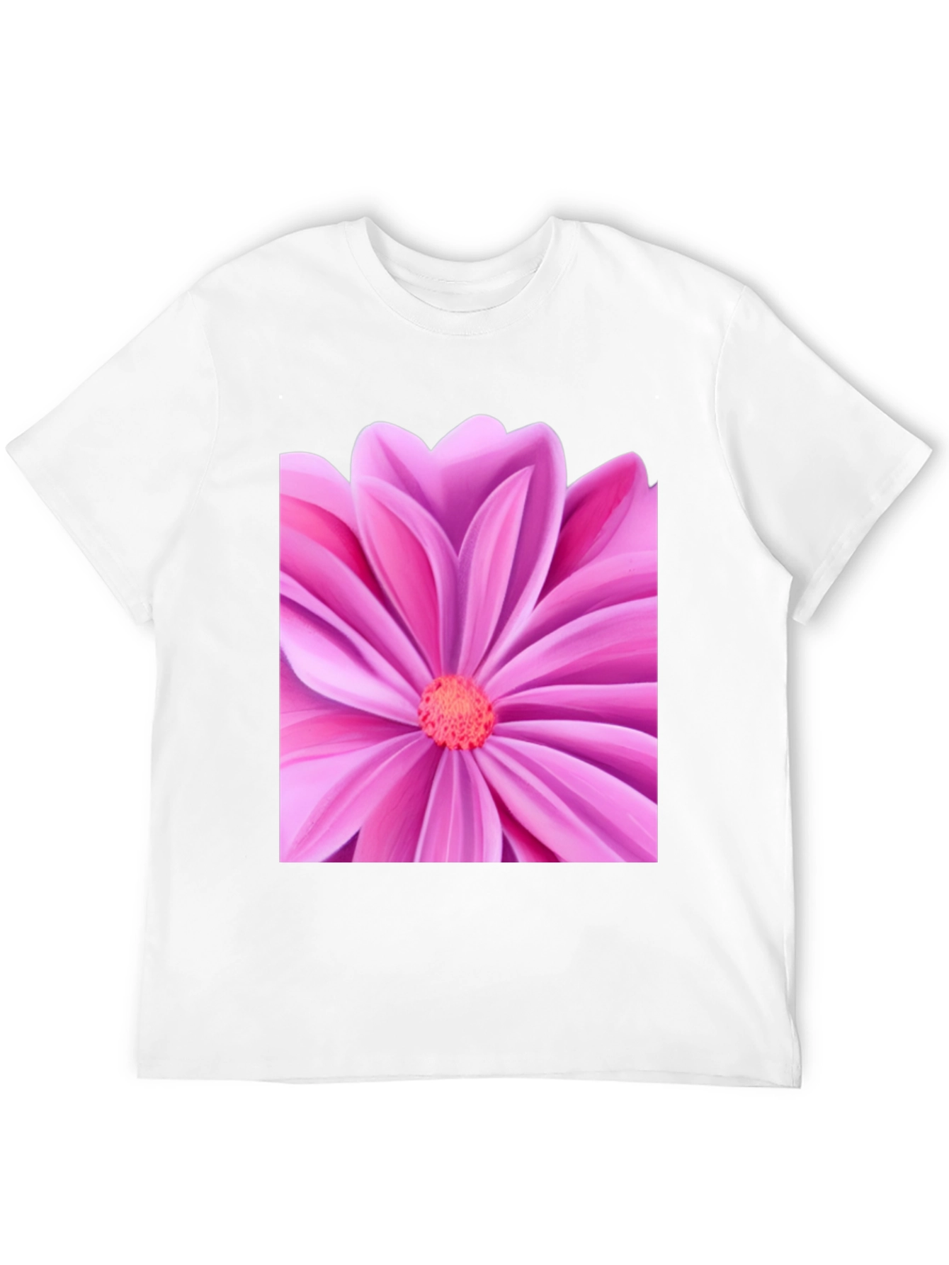 Black Pink Petal Flower Graphic Tee - Black view 12
