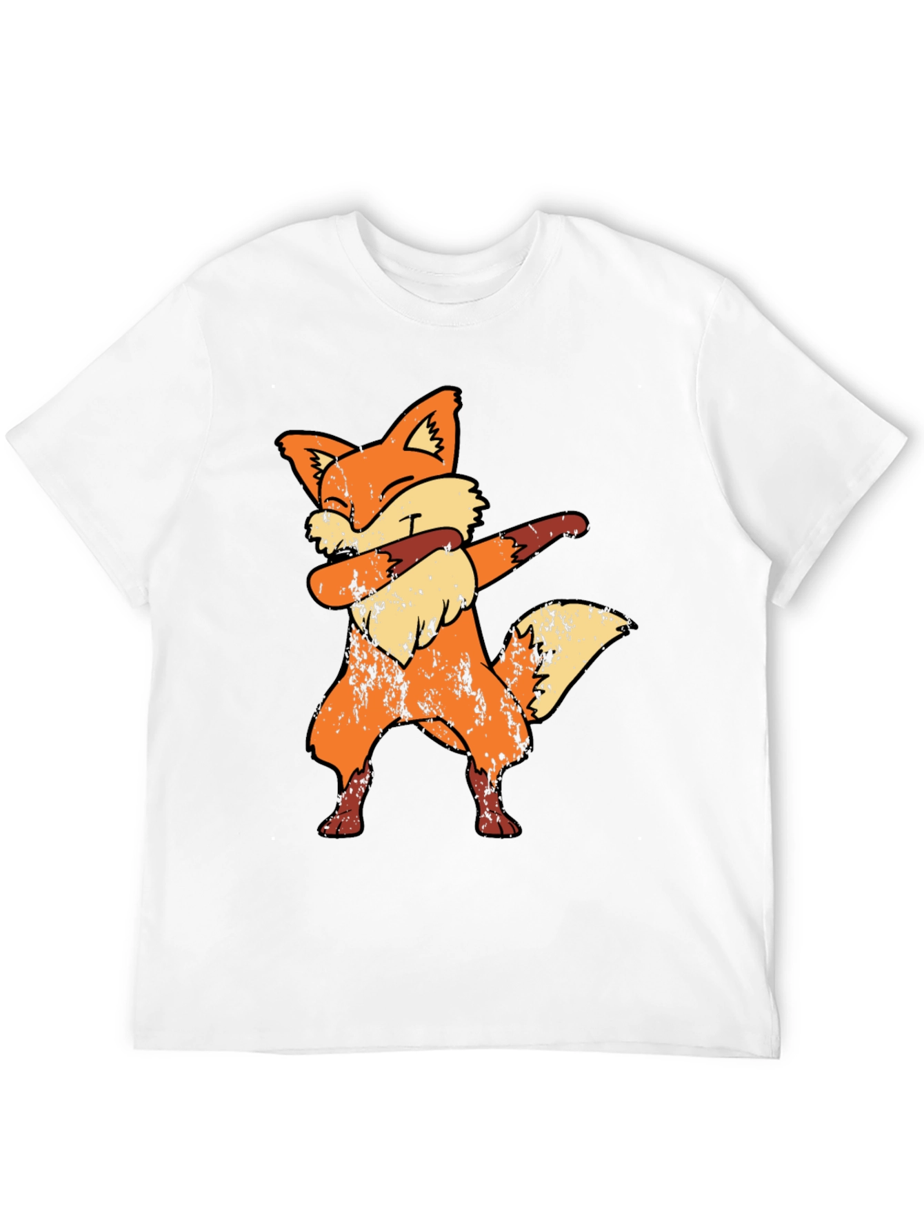 Black Dabbing Fox Graphic Tee - Funny Novelty Shirt view 12
