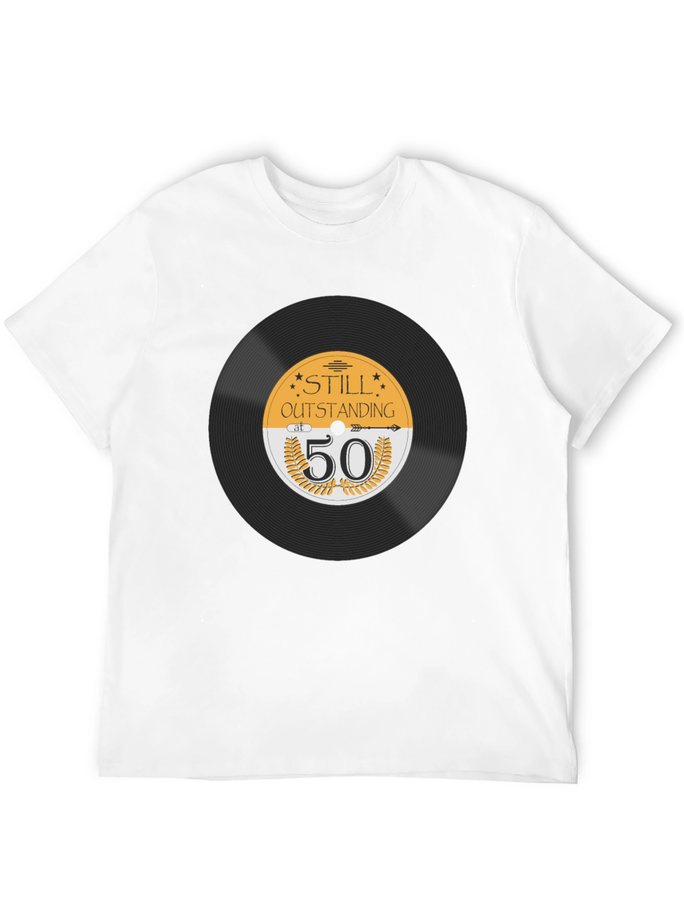 Black Still Outstanding at 50 Record Graphic T-Shirt view 12