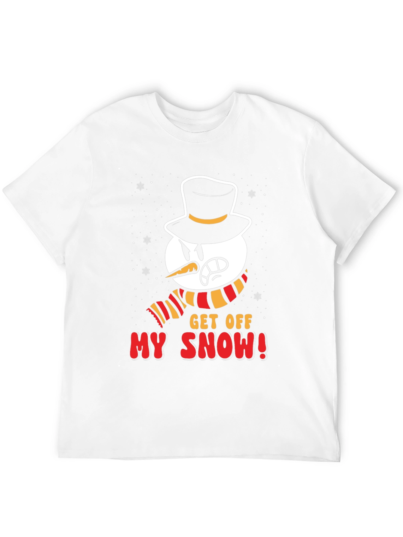 Black Get Off My Snow! Graphic Tee view 12