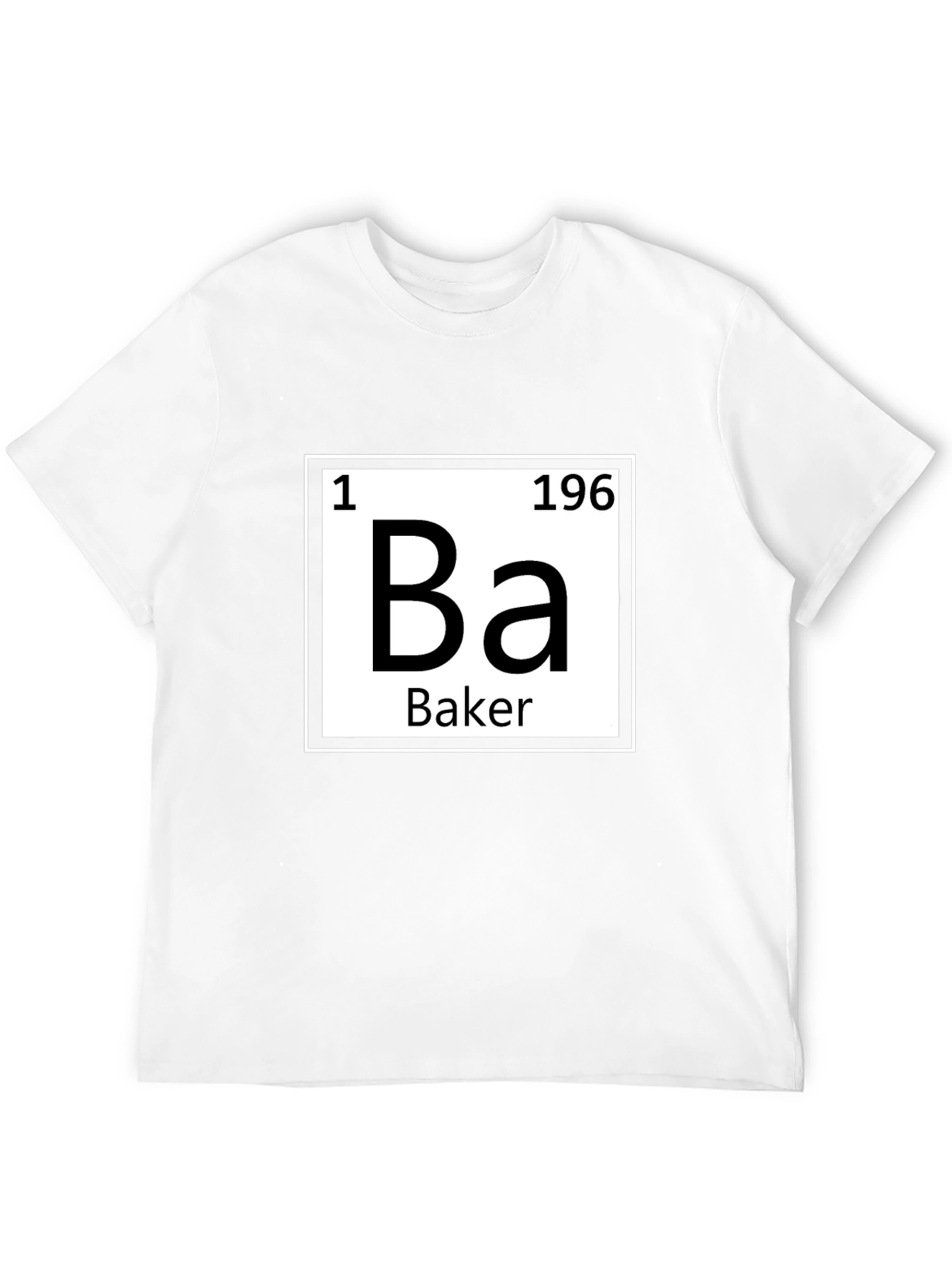 Black Periodic Table Baker Funny T-Shirt view 12