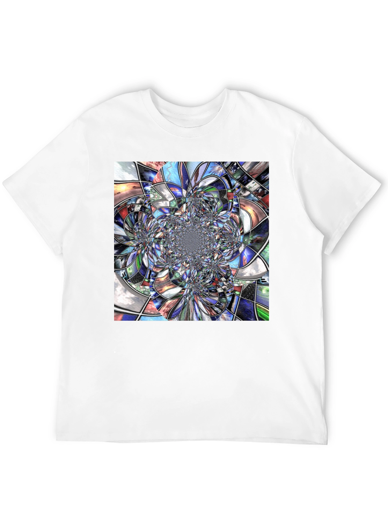 Abstract Fractal Art Black T-Shirt - 12