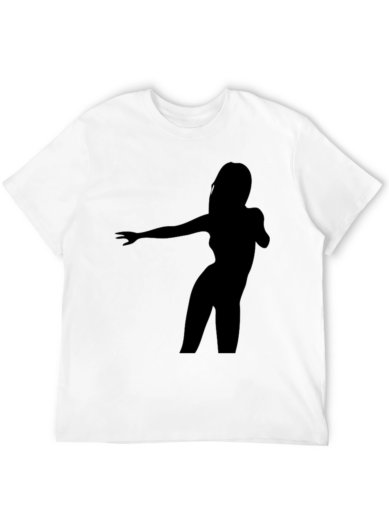 Black Silhouette Dancer Graphic Tee - Black Cotton Blend view 12