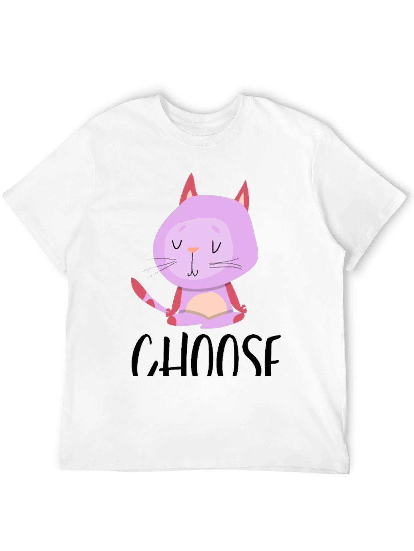 Black Zen Cat Meditation T-Shirt view 12