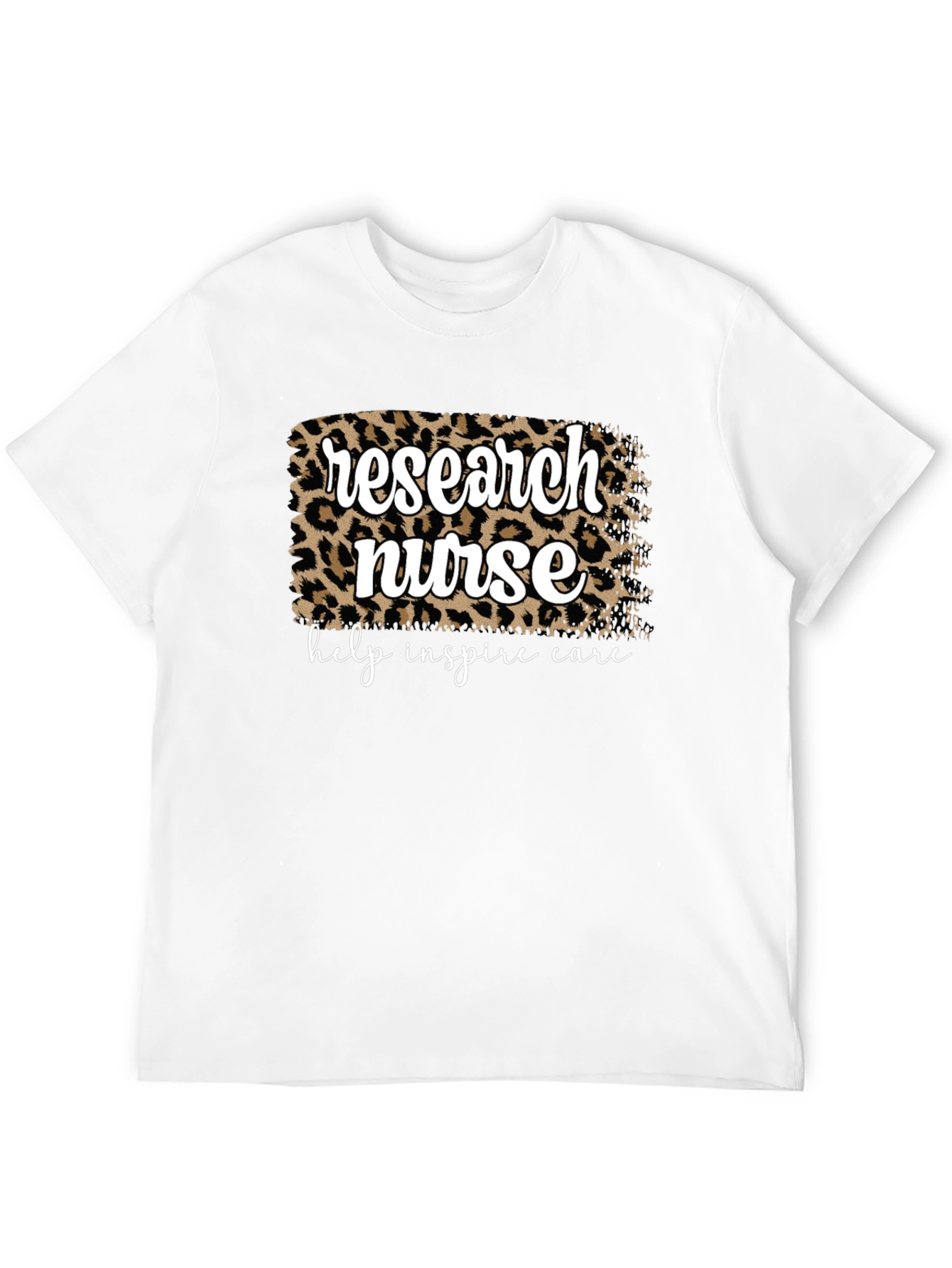 Black Research Nurse Leopard Print T-Shirt view 12