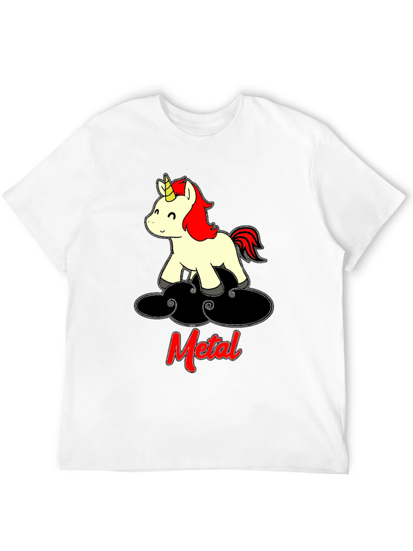 Black Metal Unicorn T-Shirt - Black Cotton Tee view 12