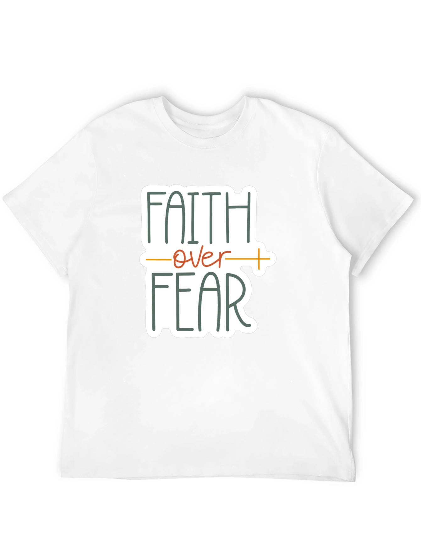 Black Faith Over Fear Graphic Tee - Unisex Black T-Shirt view 12