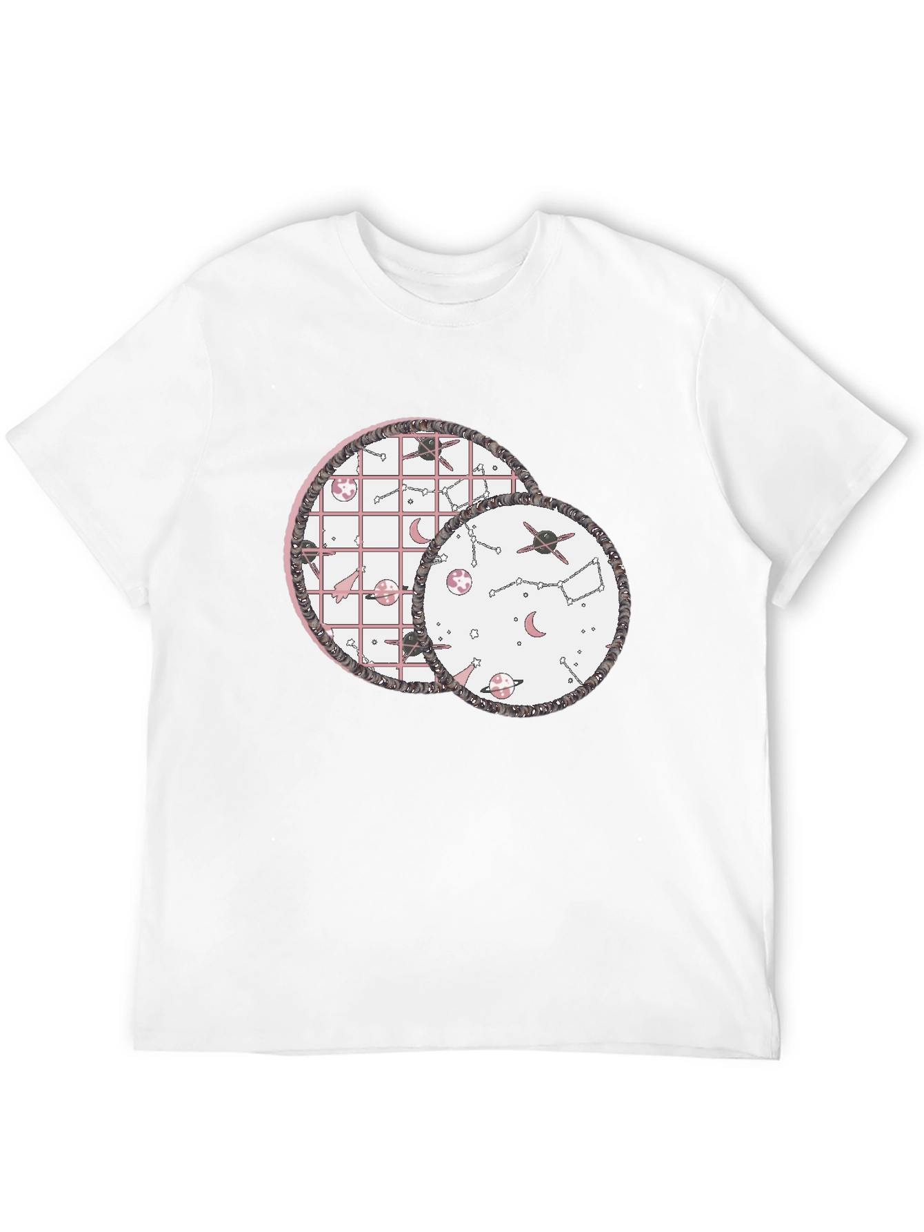 Black Cosmic Dreams Graphic Tee - Black Cotton Blend view 12