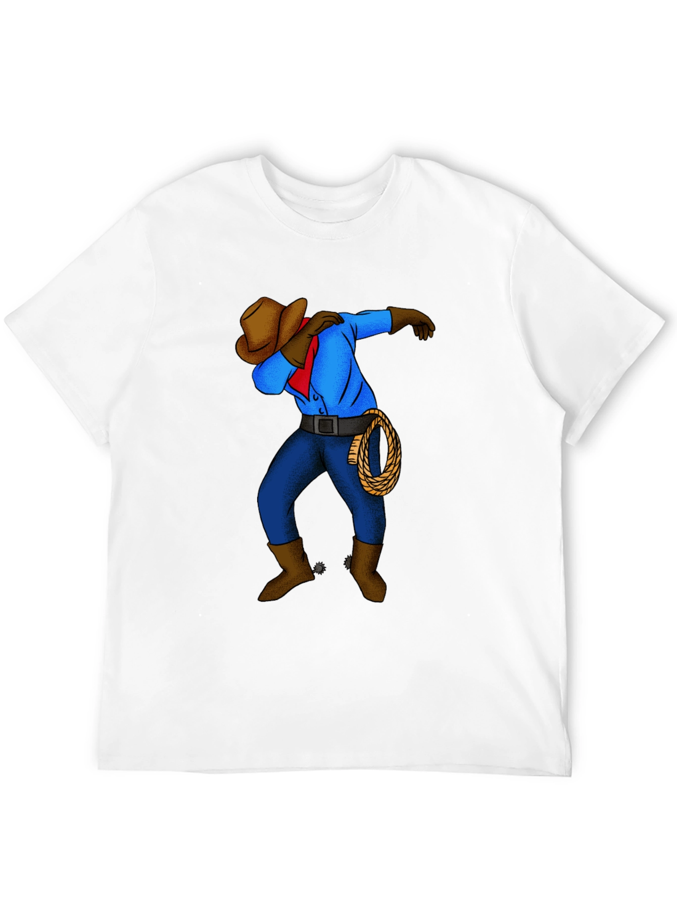Black Dabbing Cowboy Graphic T-Shirt view 12