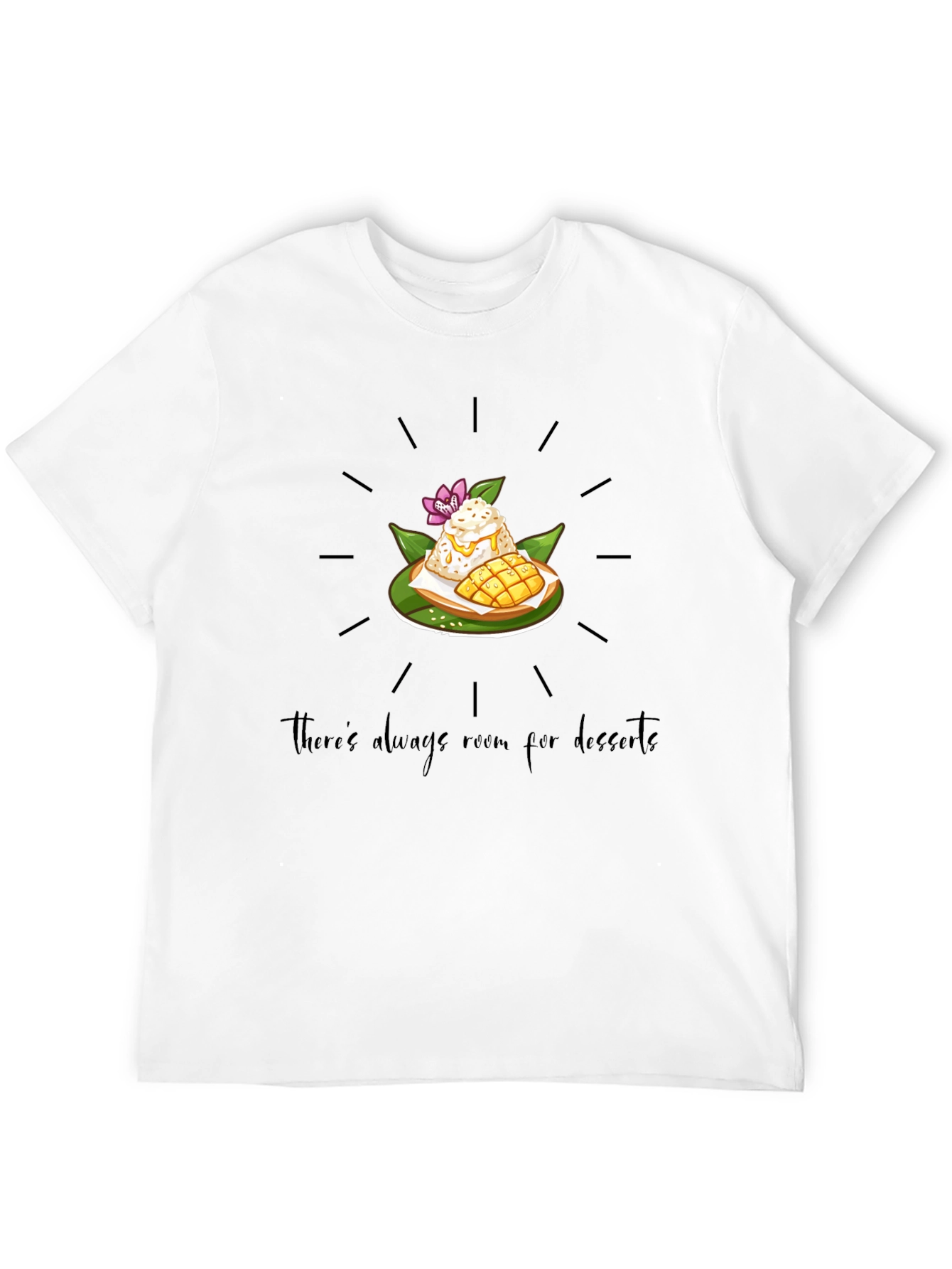 Black Dessert Lover T-Shirt: Always Room view 12