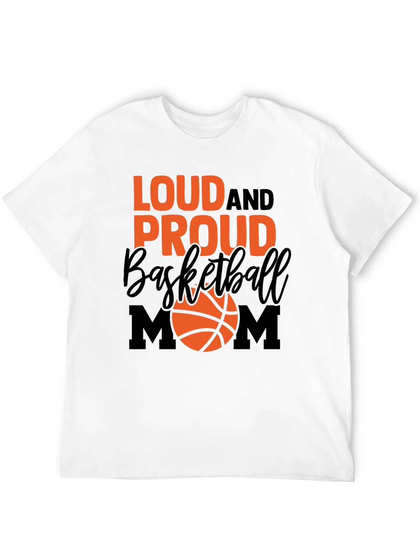 Black Loud and Proud Basketball Mom T-Shirt view 12