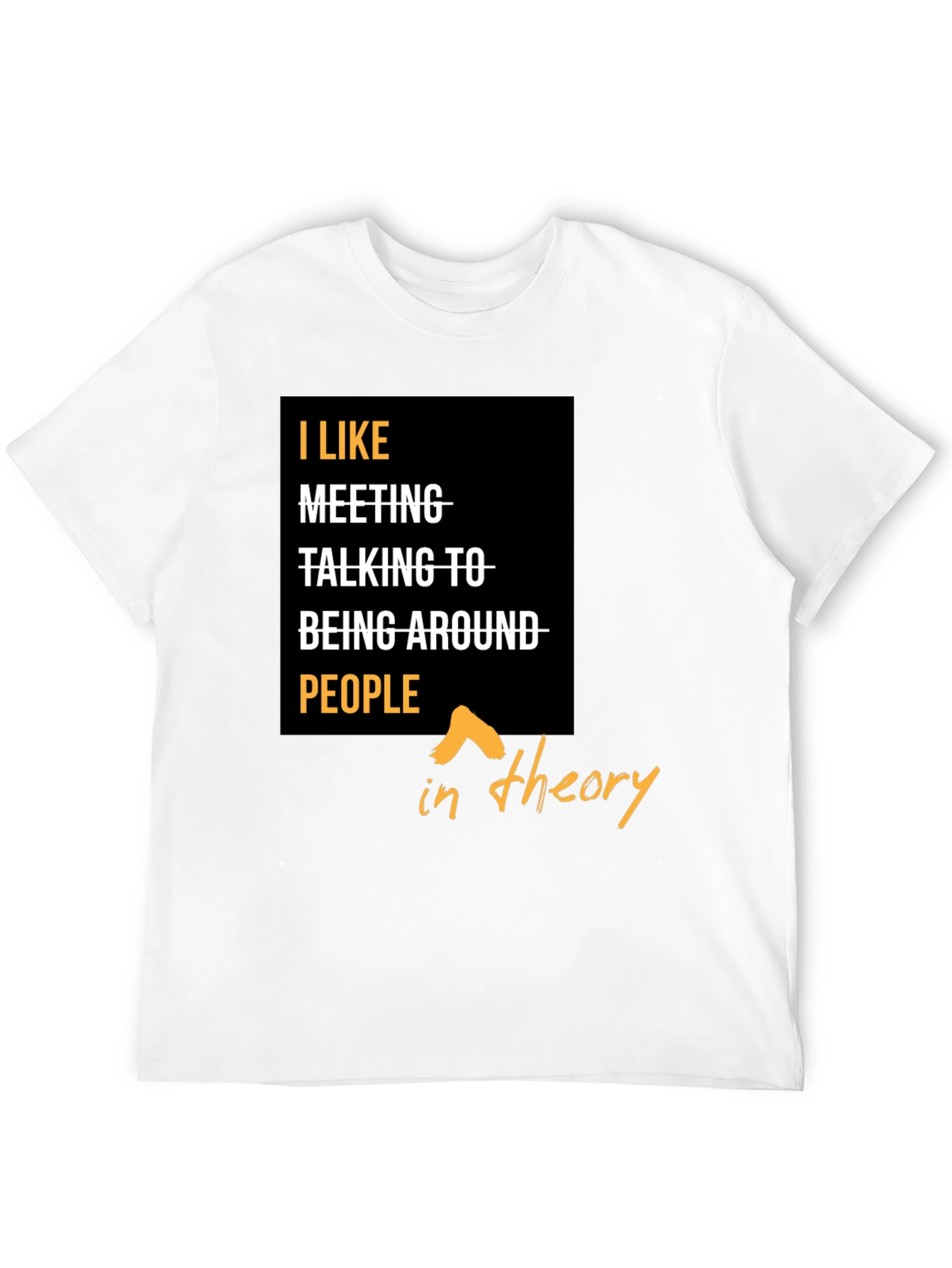 Black I Like People In Theory Graphic T-Shirt view 12