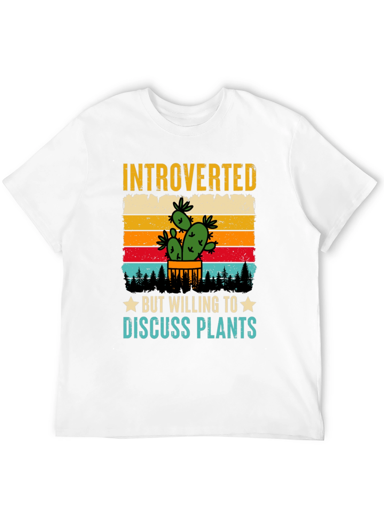 Black Introverted Plant Lover T-Shirt view 12