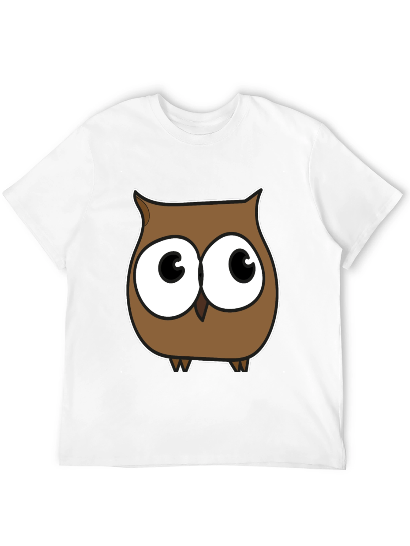 Black Cartoon Owl Graphic T-Shirt - Black view 12