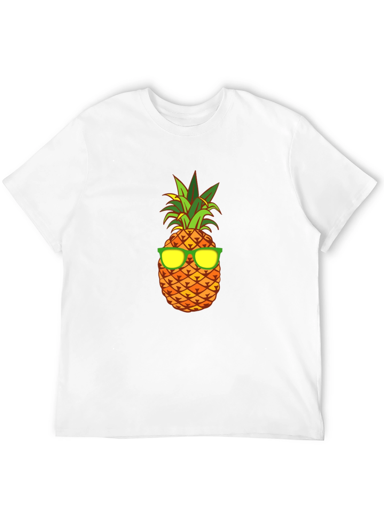 Black Cool Pineapple Graphic Tee - Black Cotton T-Shirt view 12
