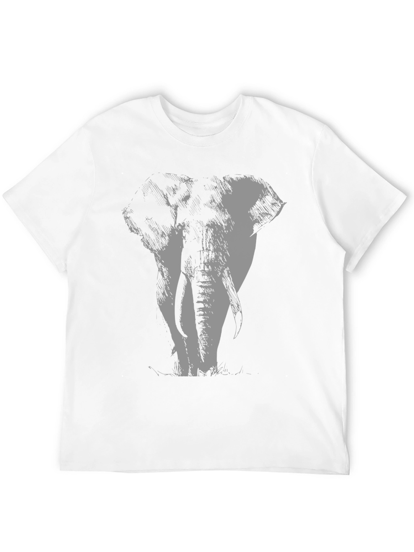 Black Elephant Graphic Print Black T-Shirt view 12