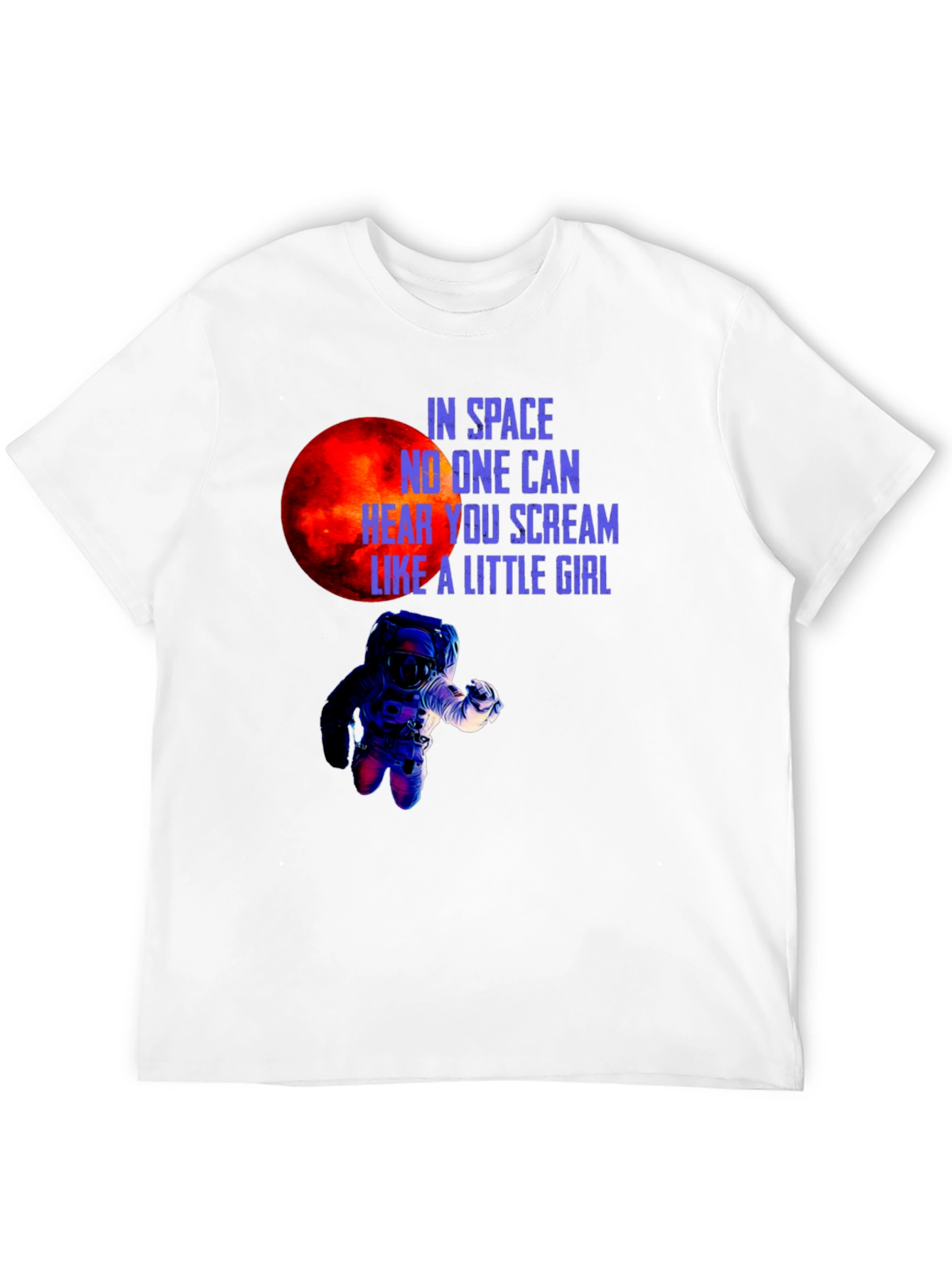 Black Space Scream Graphic Tee - Black Cotton T-Shirt view 12