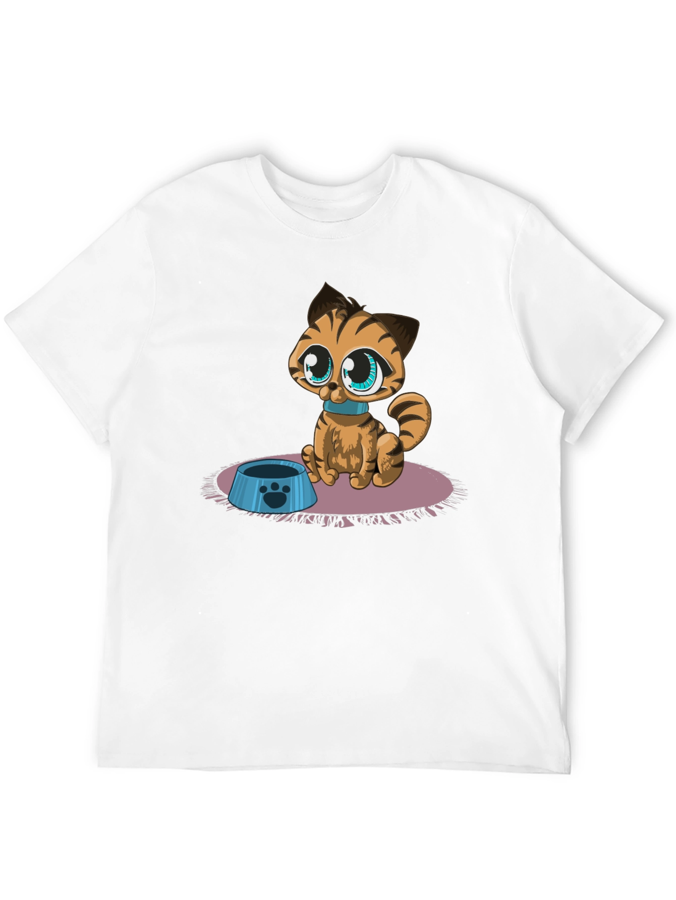 Black Cartoon Cat Graphic Tee - Cute Pet Lover Shirt view 12