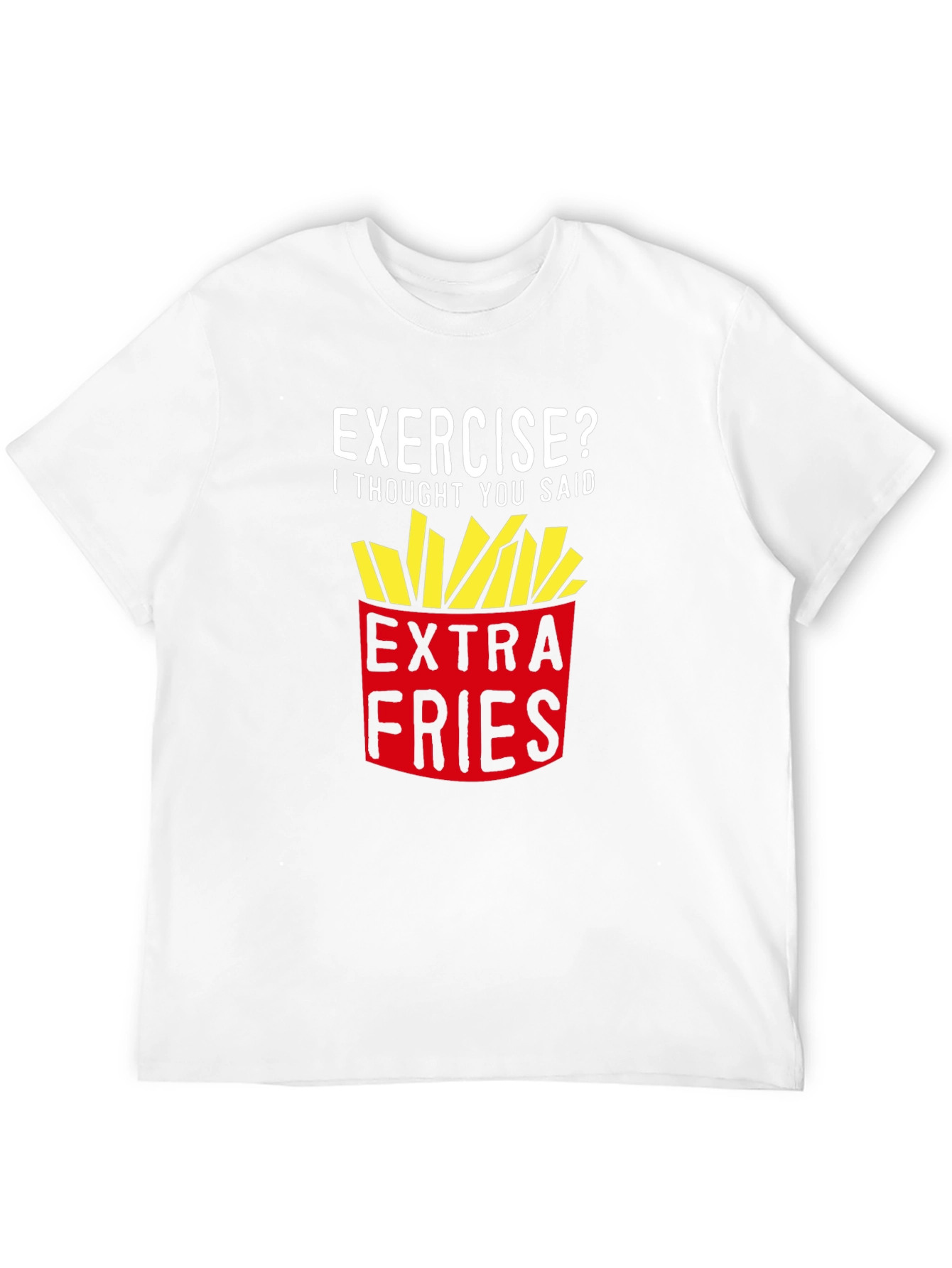 Black Extra Fries Graphic Tee - Funny Foodie Shirt view 12