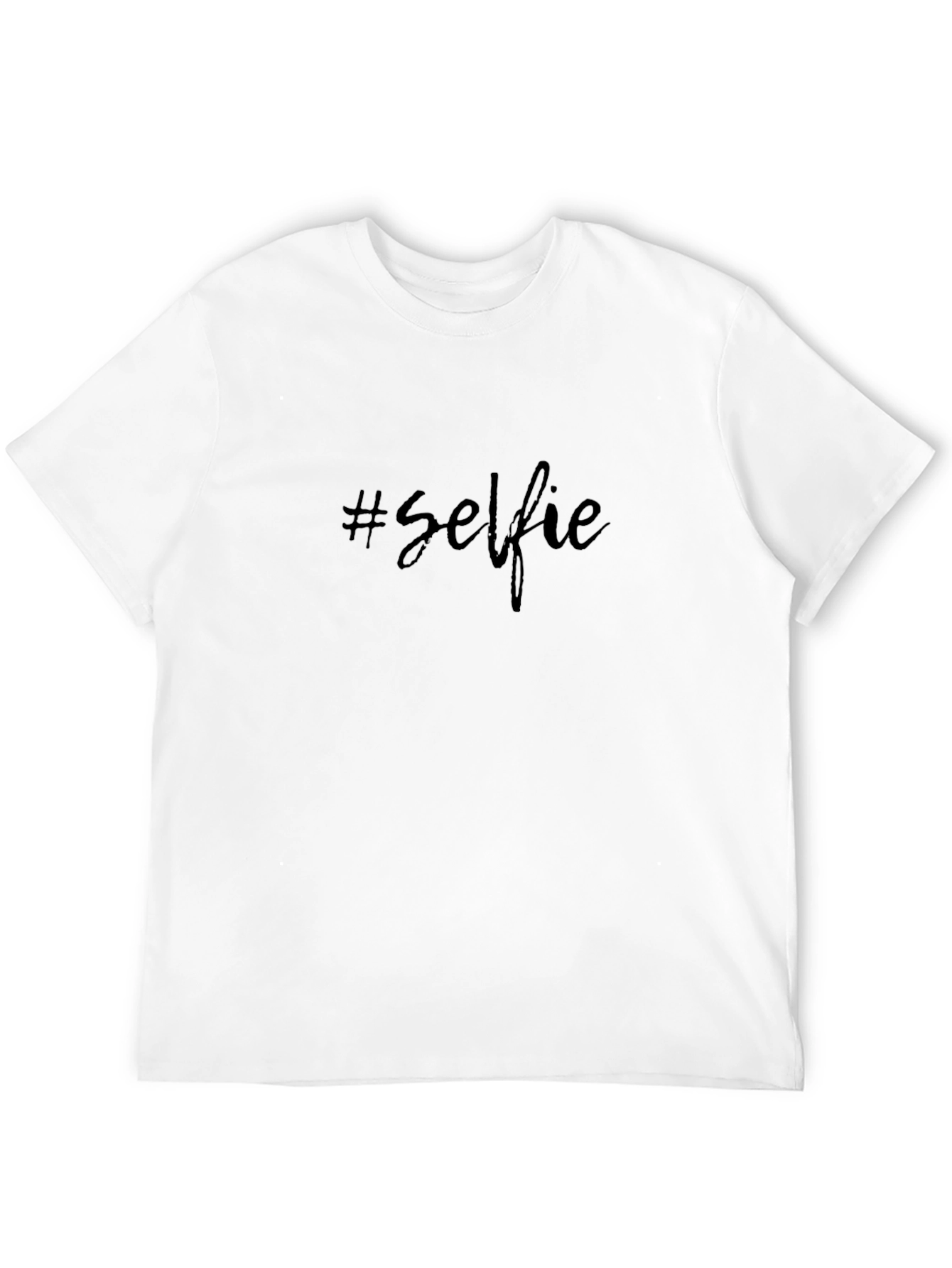 Black Selfie T-Shirt - Black Crew Neck Tee view 12