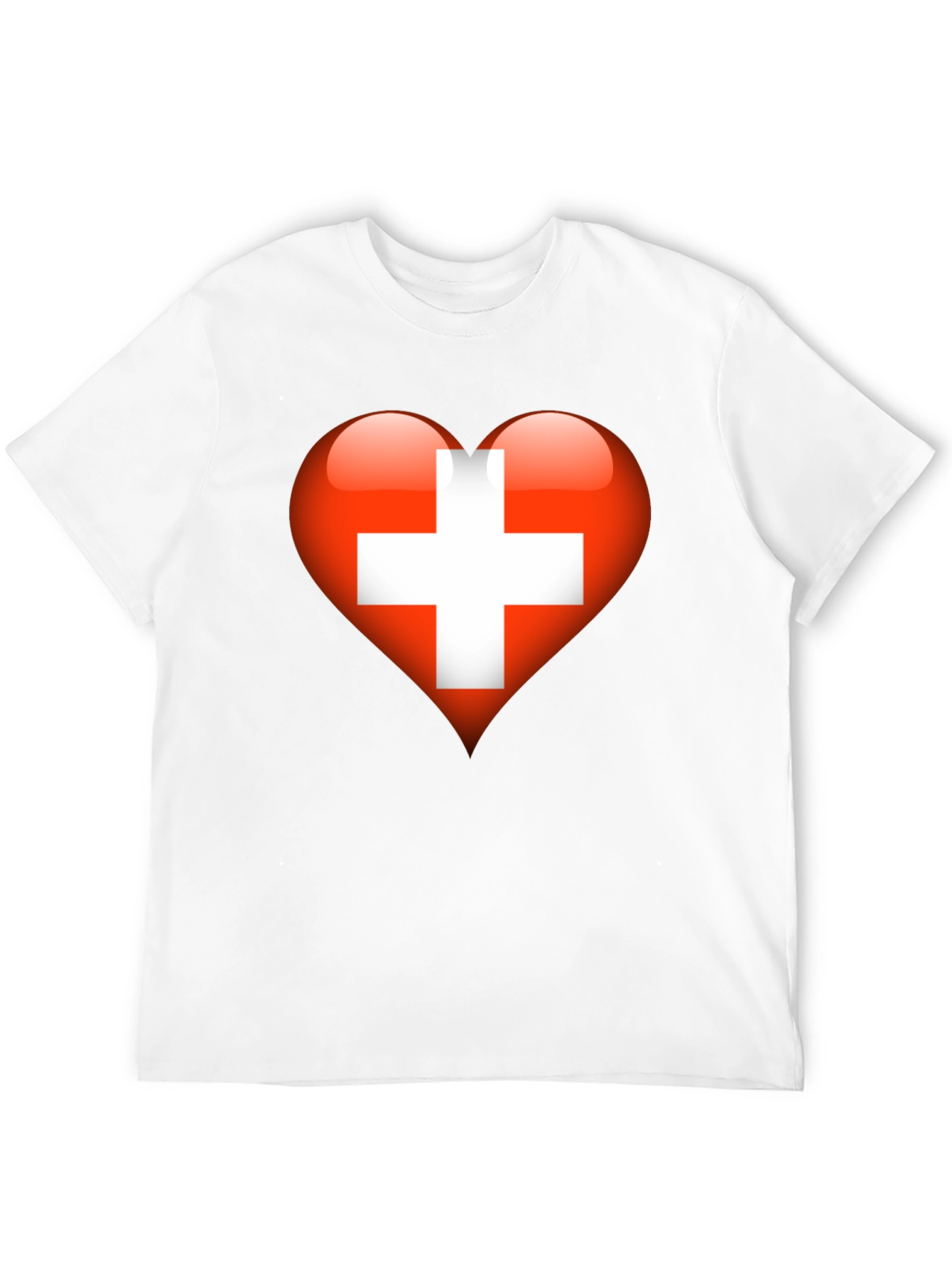 Black Swiss Heart T-Shirt - Show Your Love! view 12