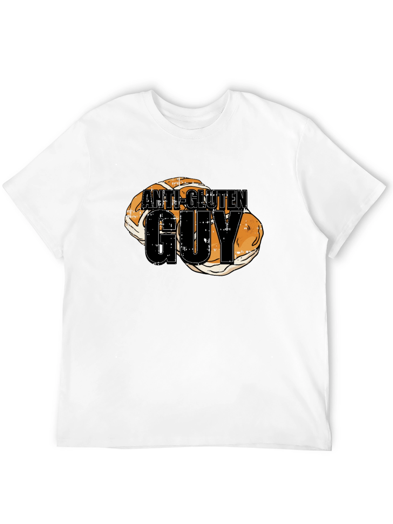 Anti-Gluten Guy T-Shirt Funny Bread Humor Tee - 12