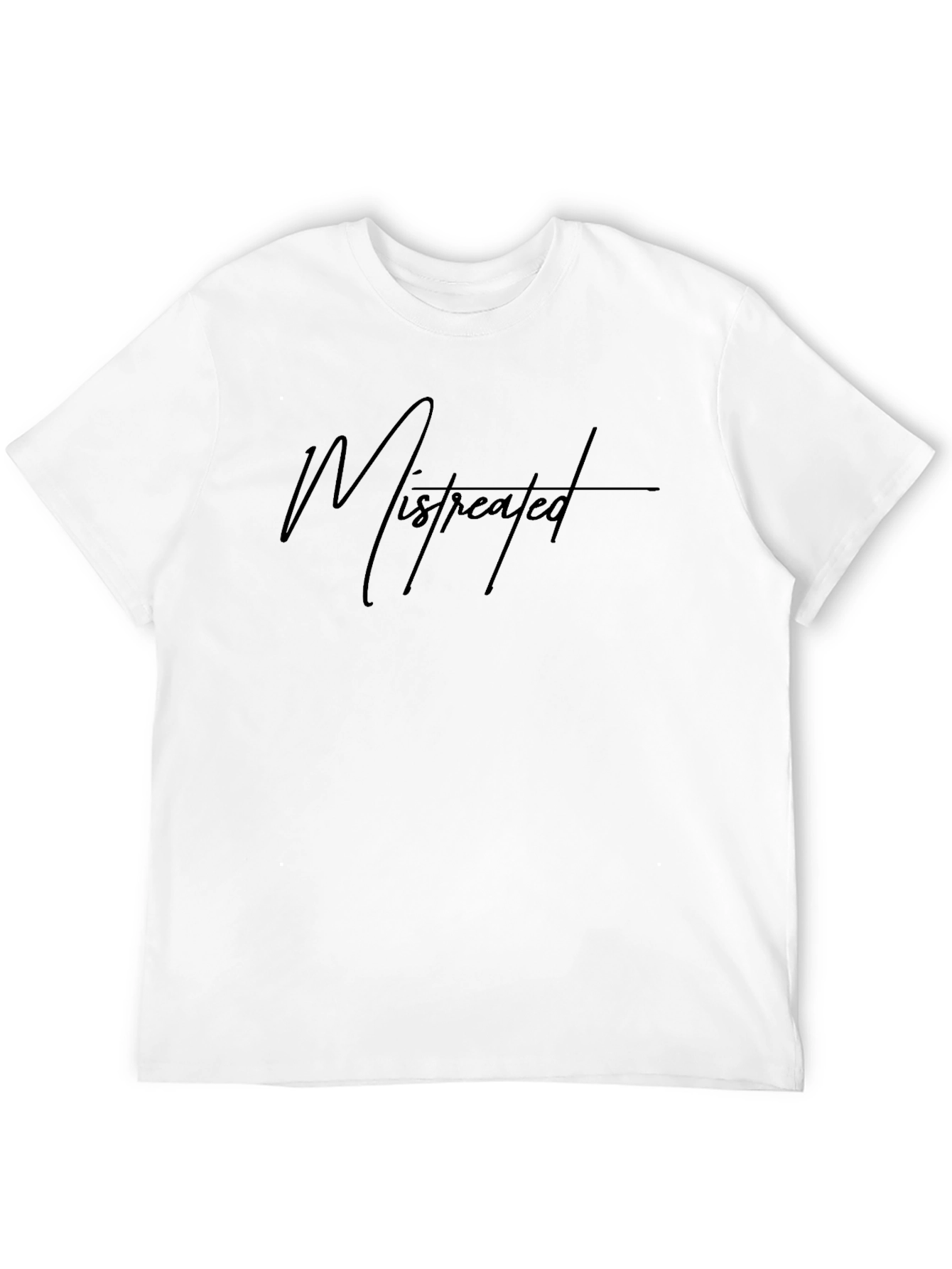 Black Mistreated Graphic T-Shirt - Soft Black Tee view 12