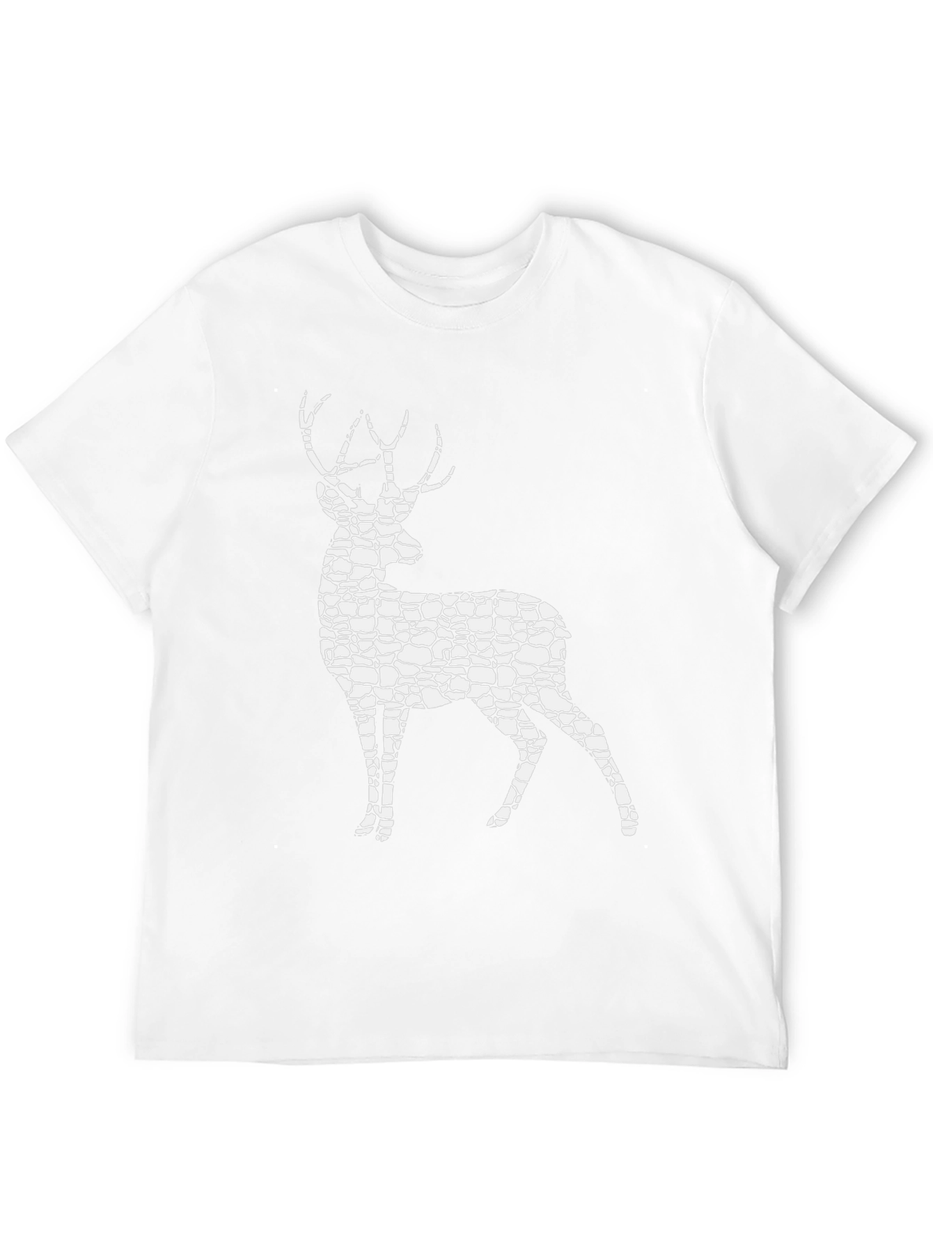 Black Stone Deer Graphic Tee - Stylish Nature Lover's T-Shirt view 12