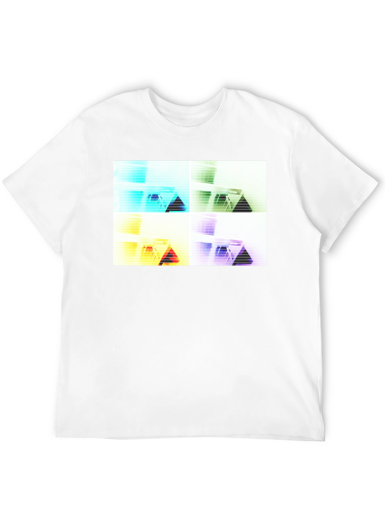 Black Abstract Geometry T-Shirt - Modern Graphic Tee view 12