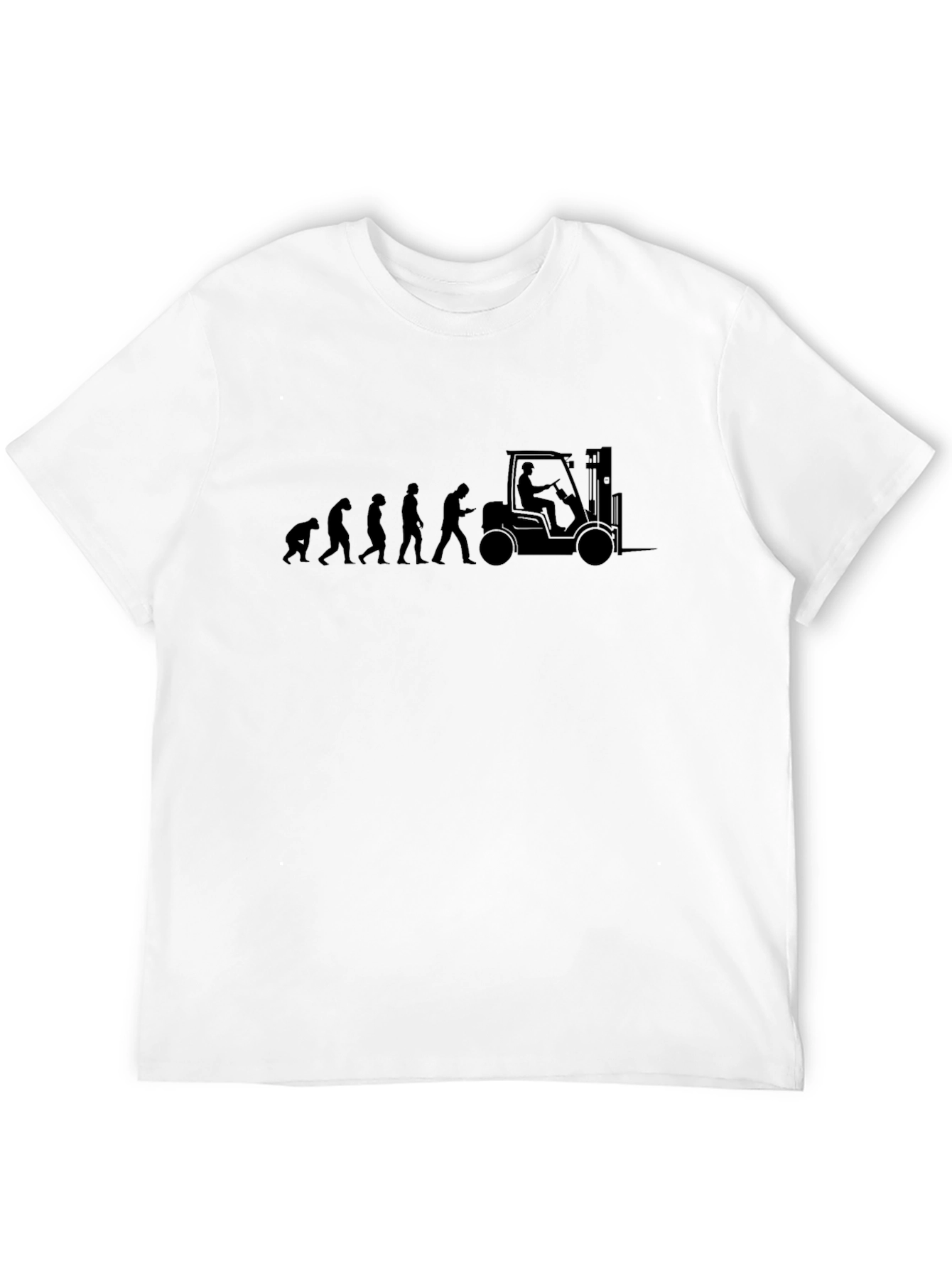 Black Evolution of Forklift Black Graphic Tee view 12