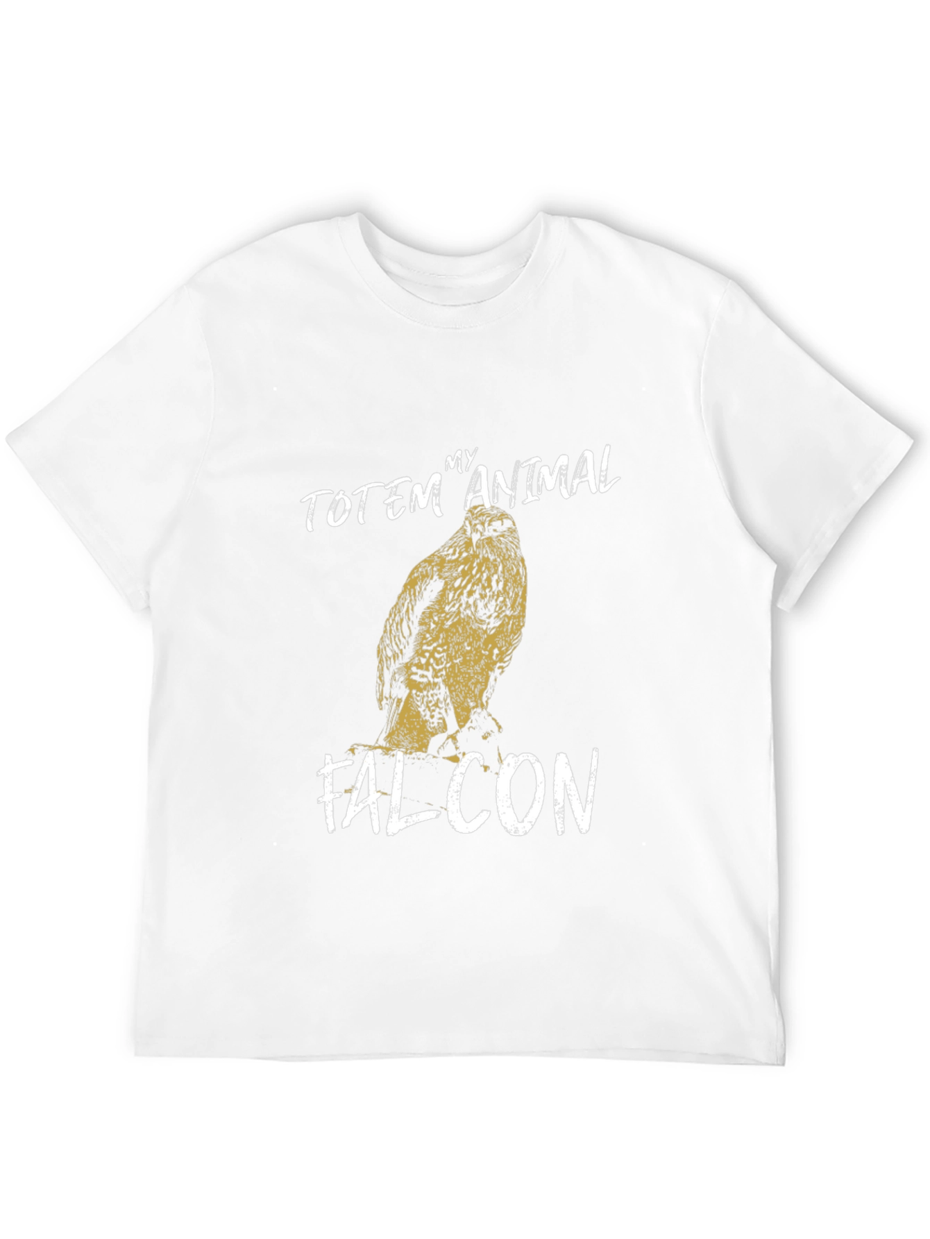 Black Falcon Totem Animal Graphic Tee - Black view 12