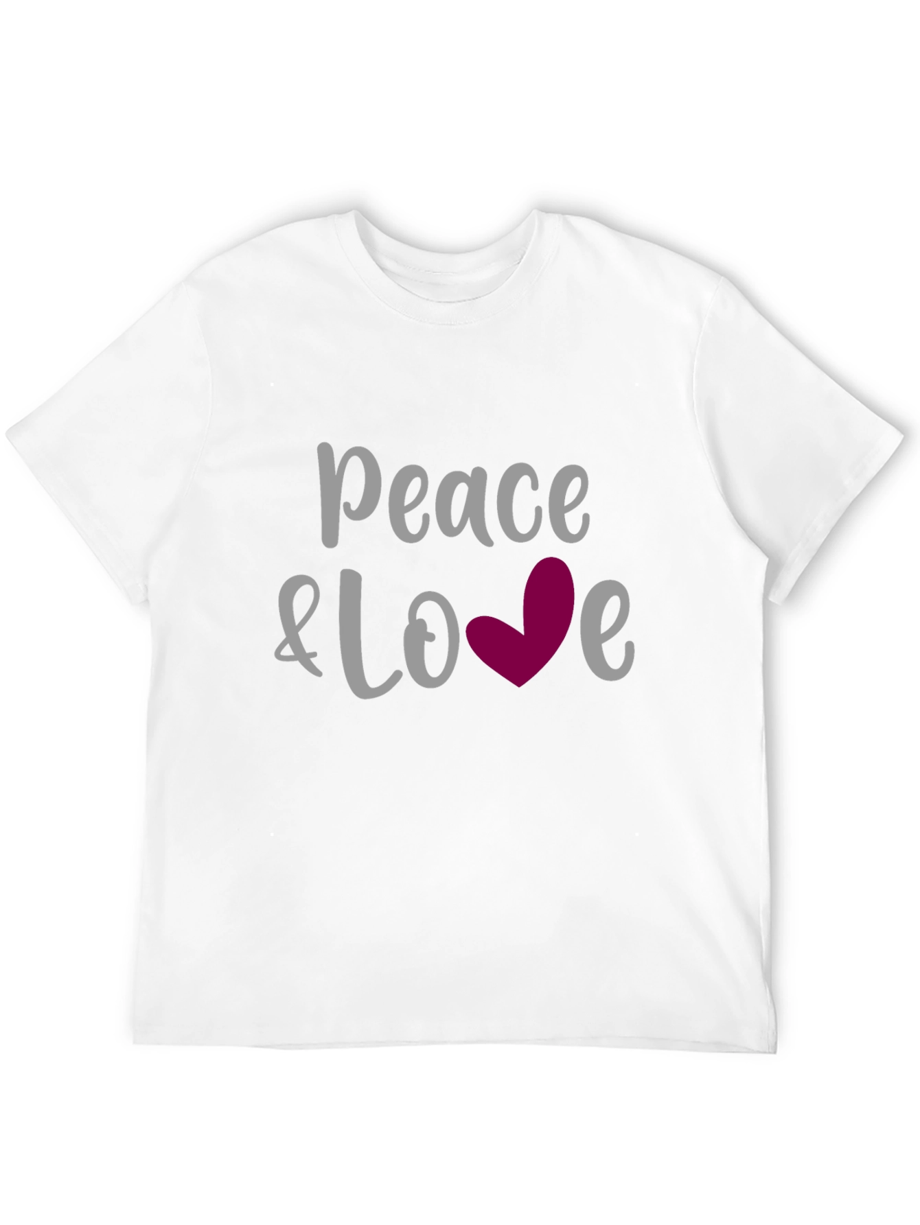 Black Peace & Love Graphic Tee - Soft Cotton Blend view 12