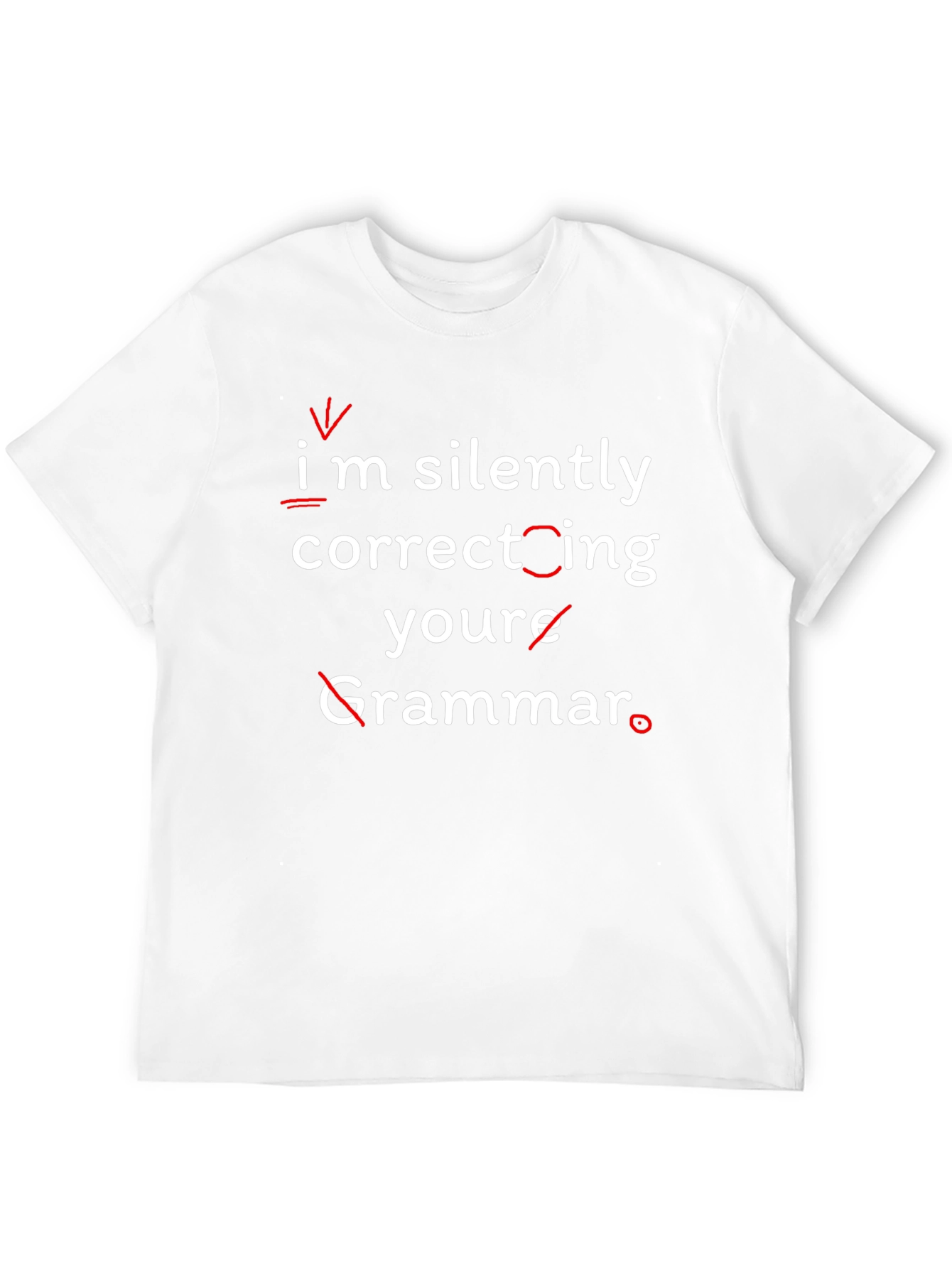 Black Funny Grammar Correction Black T-Shirt view 12