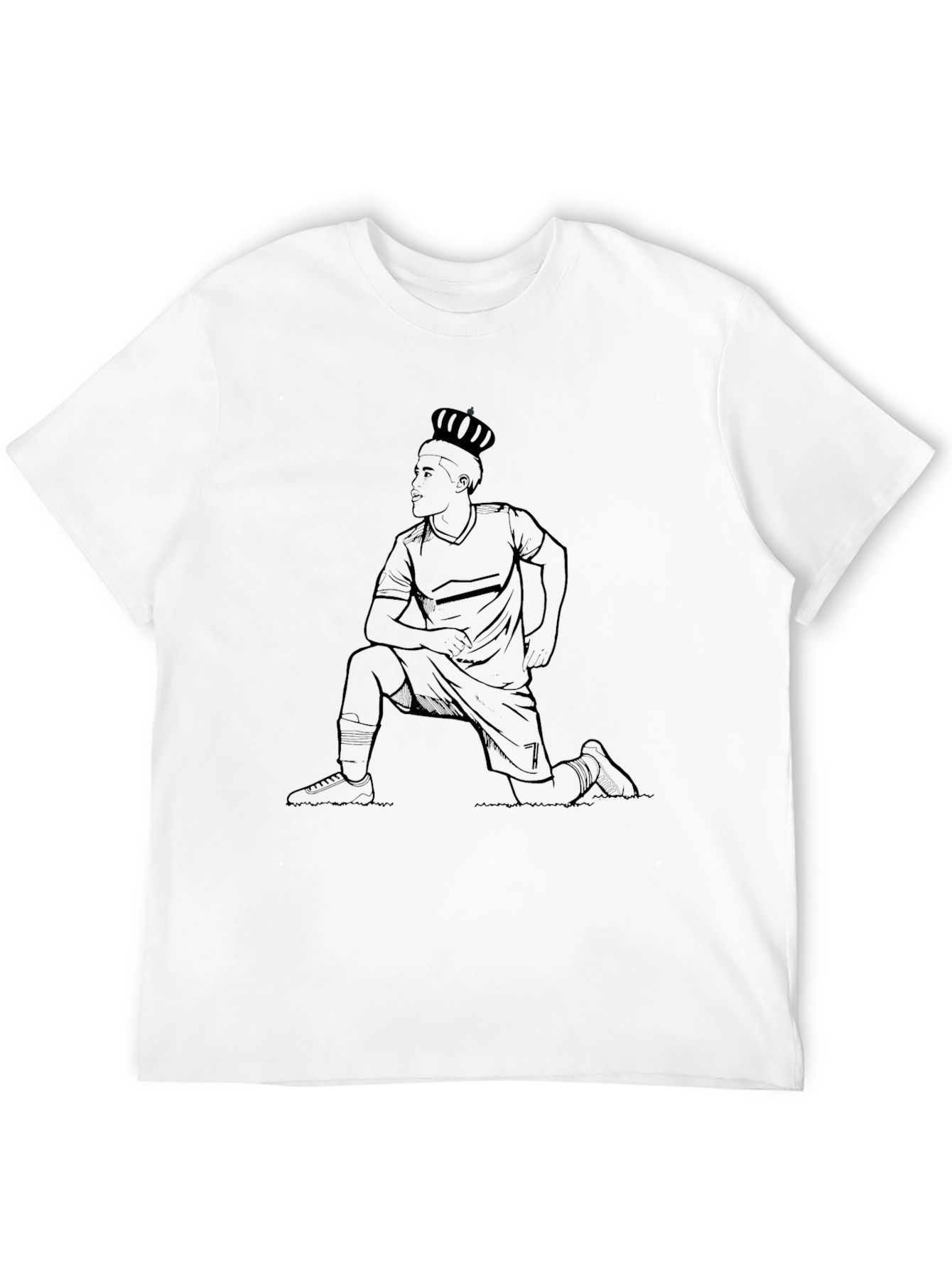 Black Kneeling King T-Shirt - Black Graphic Tee view 12