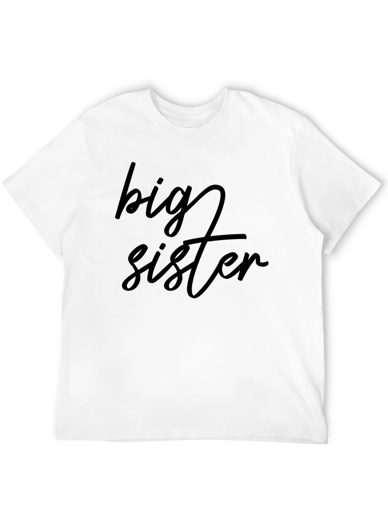 Black Big Sister Tee - Cute Family Matching T-Shirt view 12