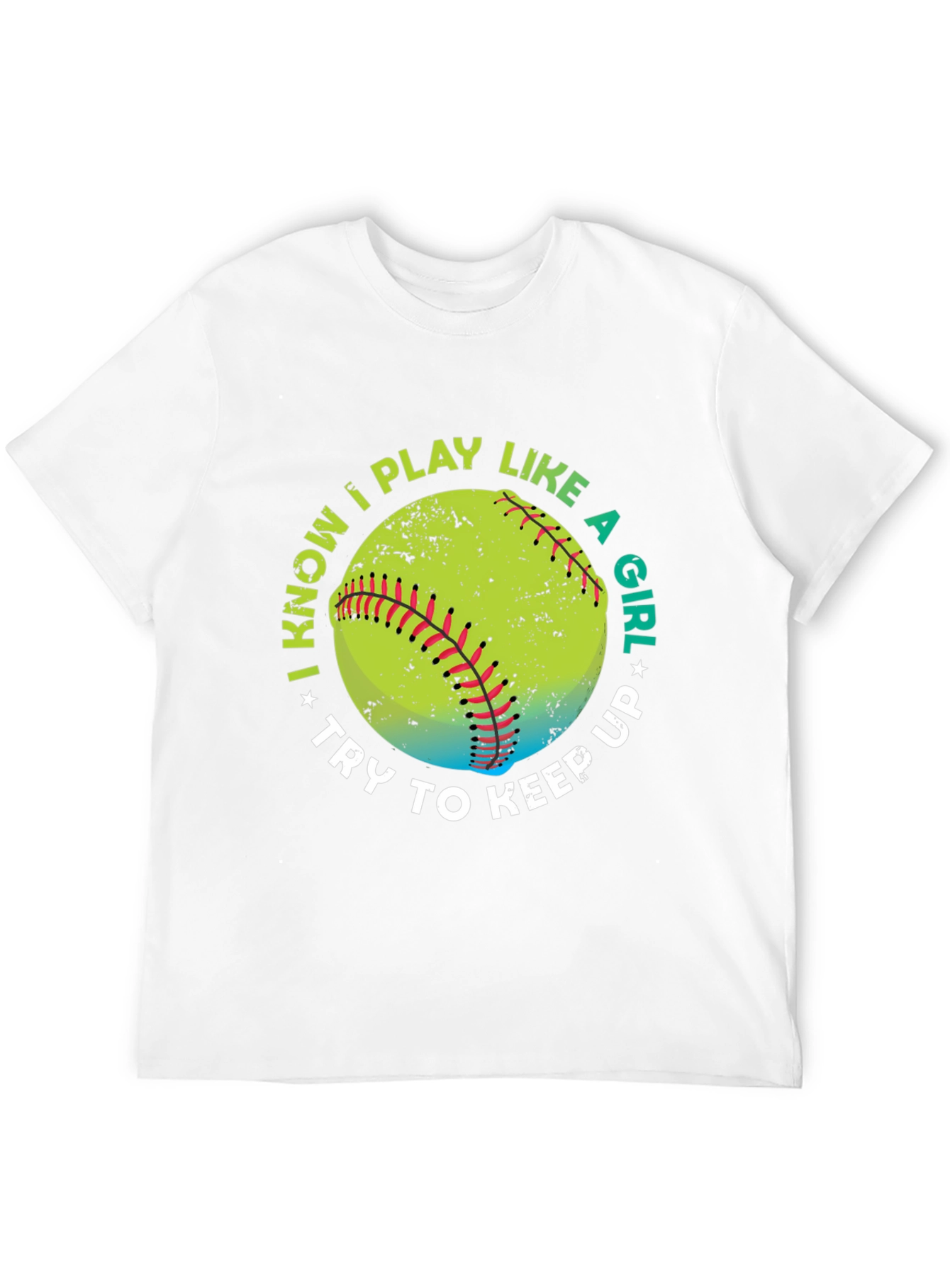 Black I Know I Play Like A Girl Softball T-Shirt view 12