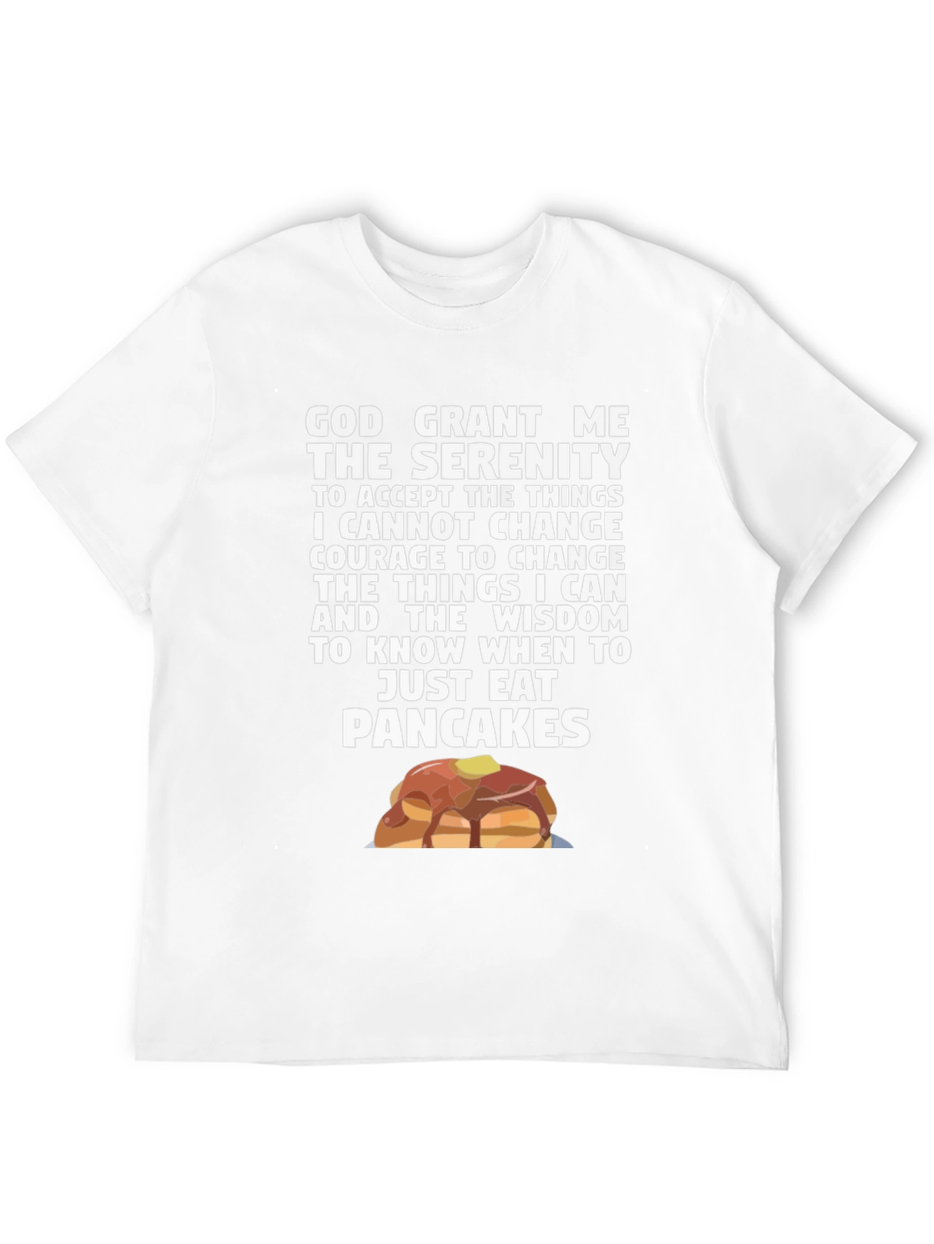 Black Serenity Pancakes T-Shirt Funny Novelty Tee view 12