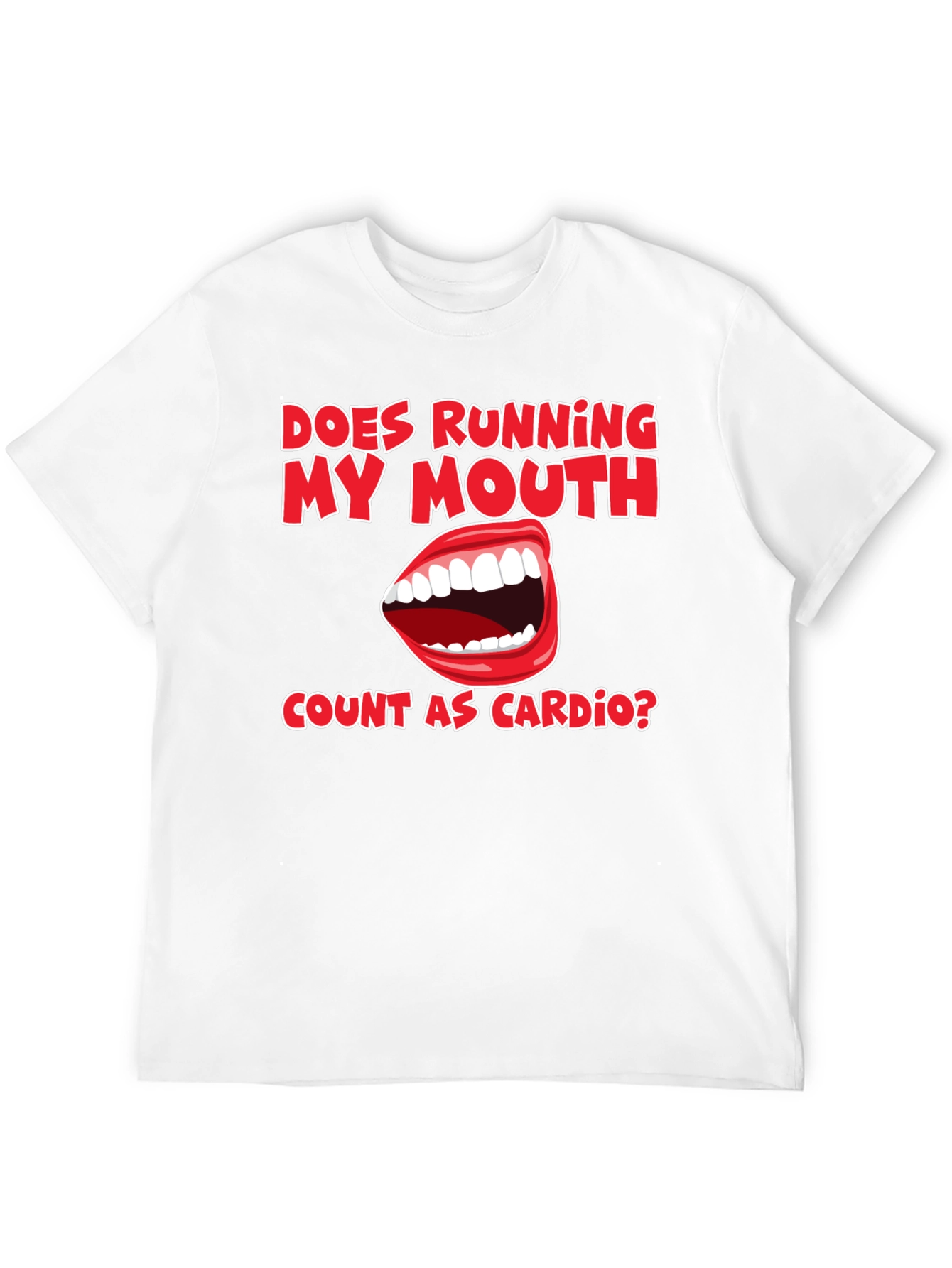 Black Funny Running My Mouth Cardio T-Shirt view 12