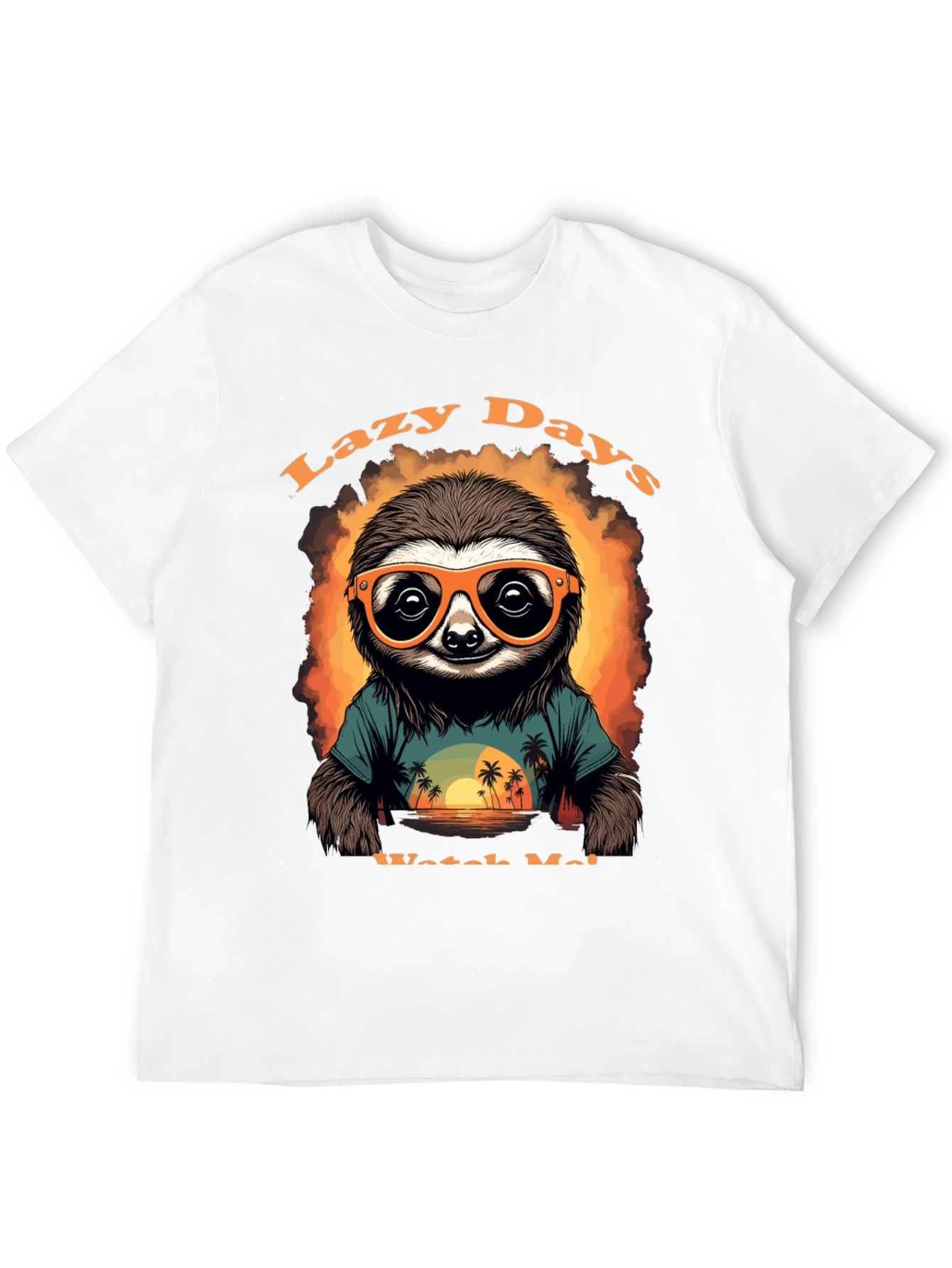 Black Lazy Days Sloth T-Shirt view 12
