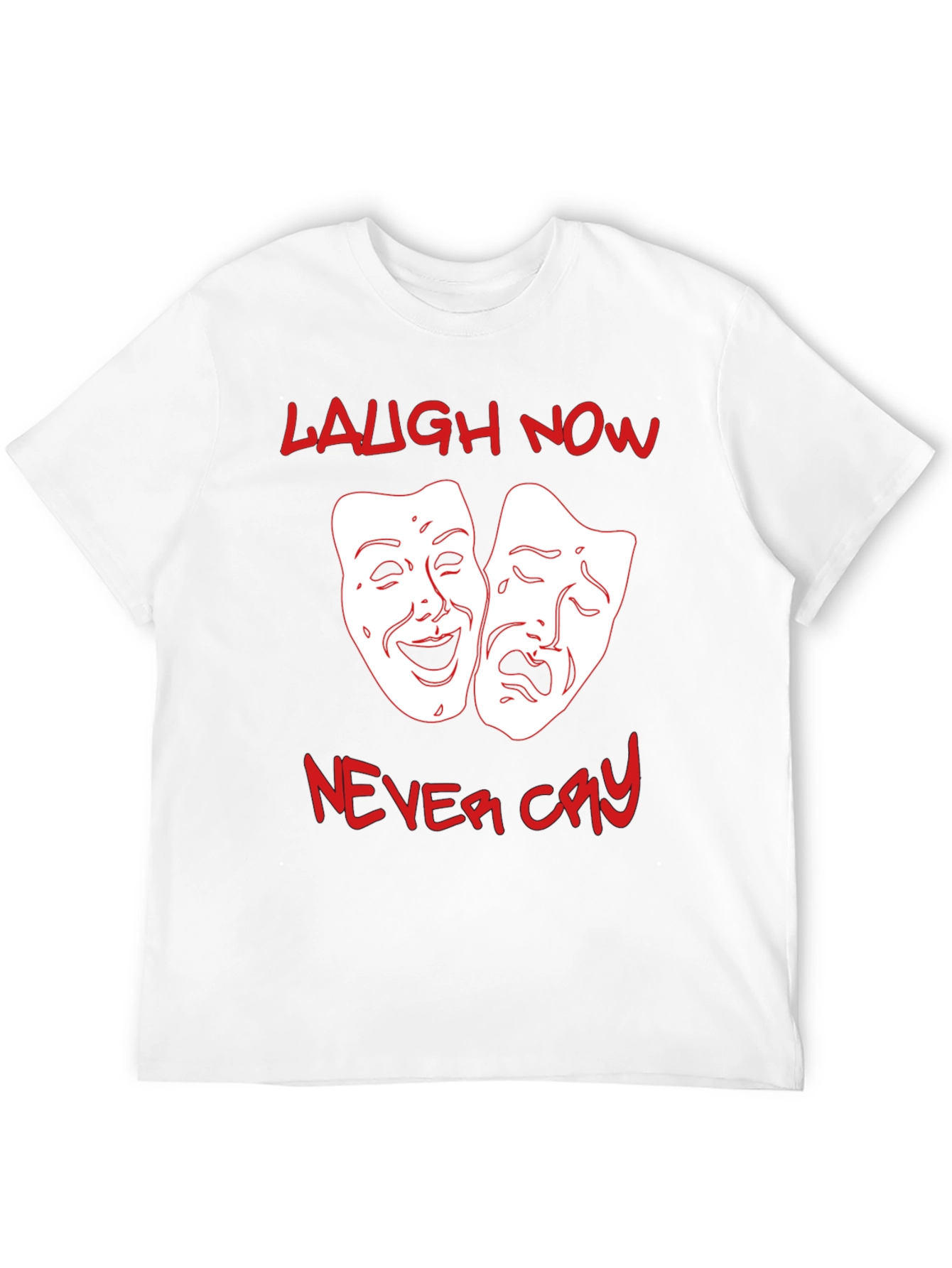 Black Laugh Now, Never Cry Graphic T-Shirt view 12