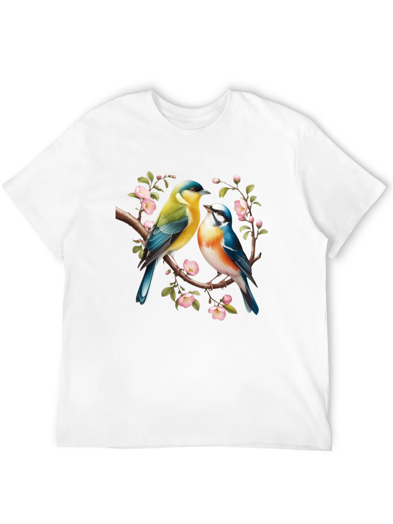 Black Birds On Branch Graphic T-Shirt - Black view 12