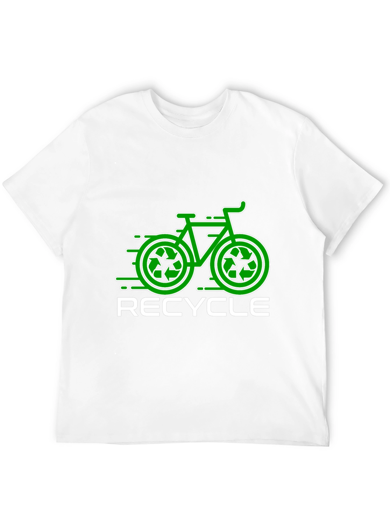 Black Recycle Bike T-Shirt - Eco-Friendly Design view 12