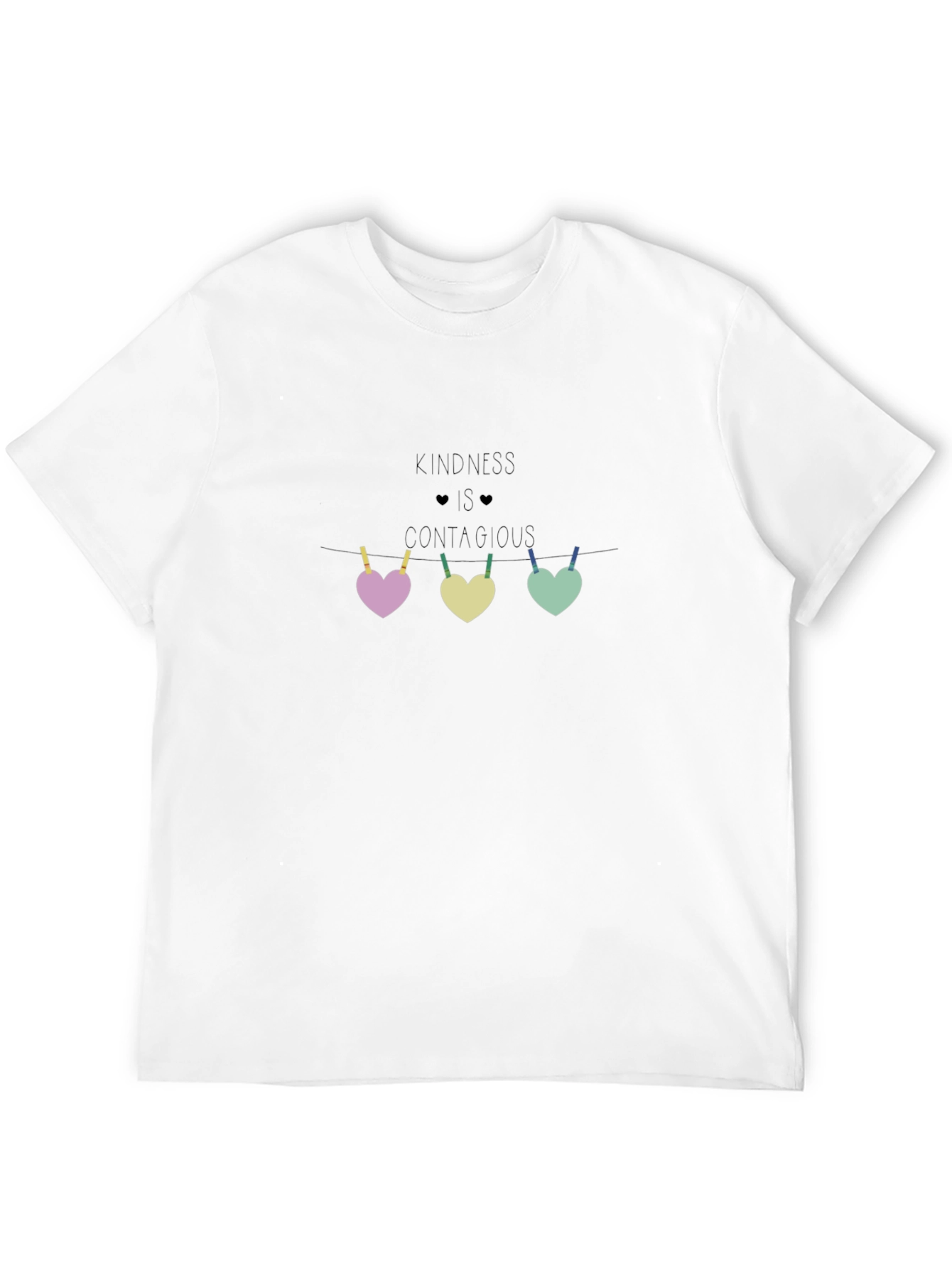 Black Kindness Is Contagious Heart T-Shirt view 12