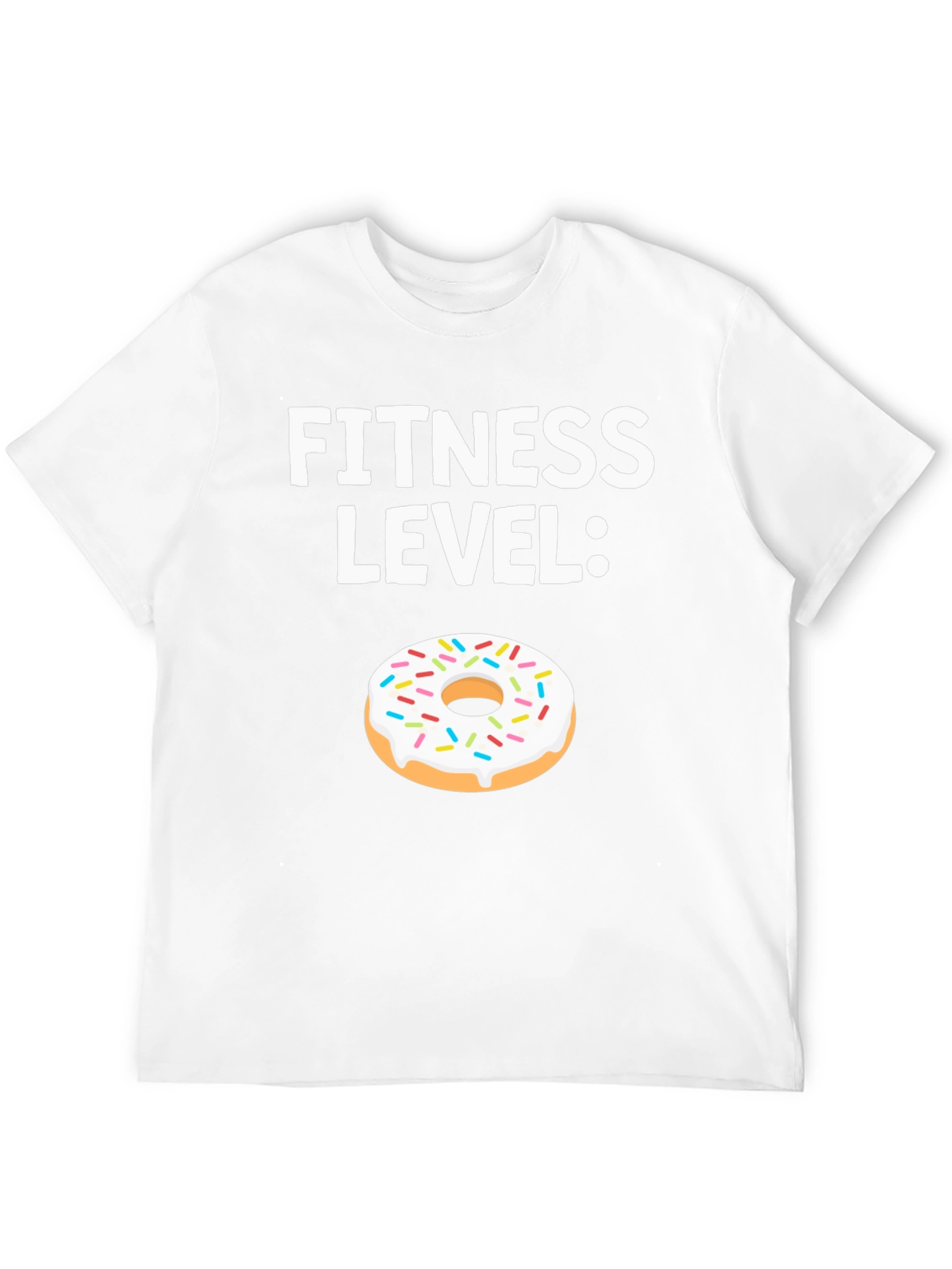 Black Fitness Level Donut Graphic T-Shirt view 12