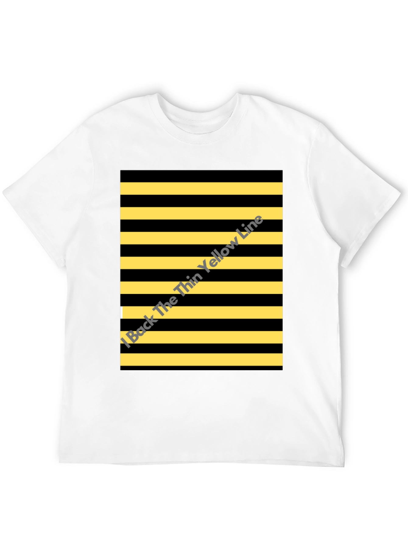Black Striped Graphic Tee - Black & Yellow Pattern view 12