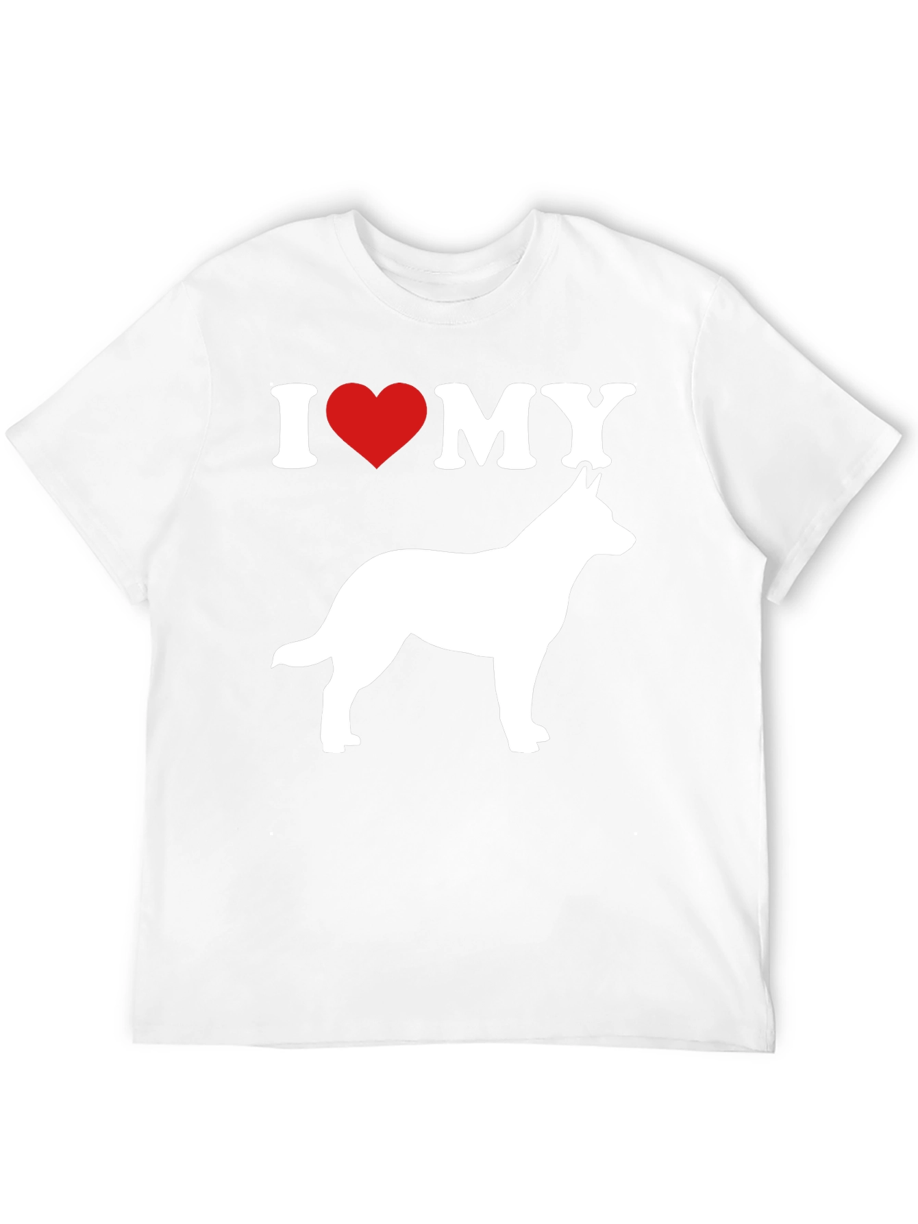 Black I Love My Dog T-Shirt - Black Cotton Blend - Pet Lover Gift view 12