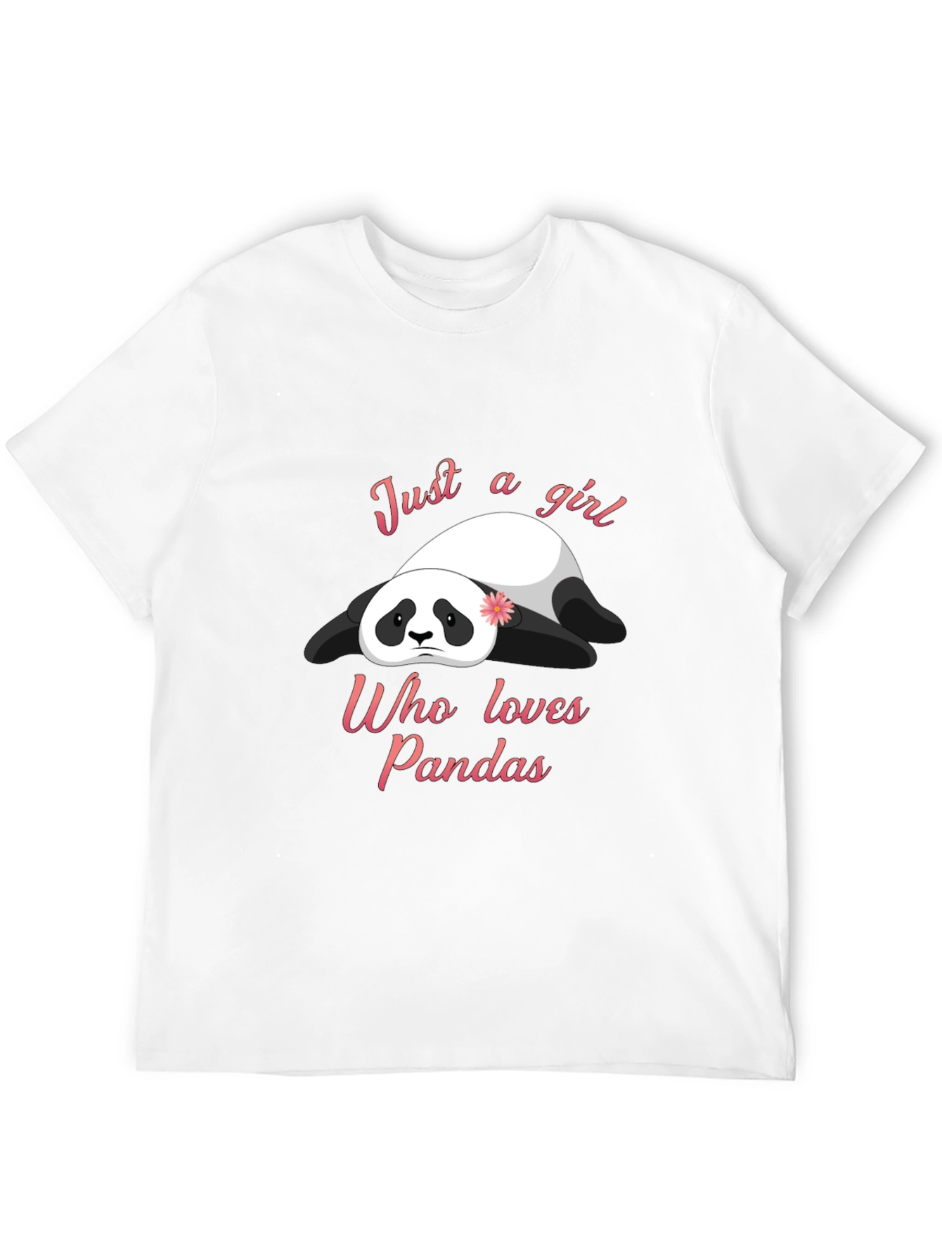 Black Panda Lover T-Shirt - Cute Girl's Panda Graphic Tee view 12