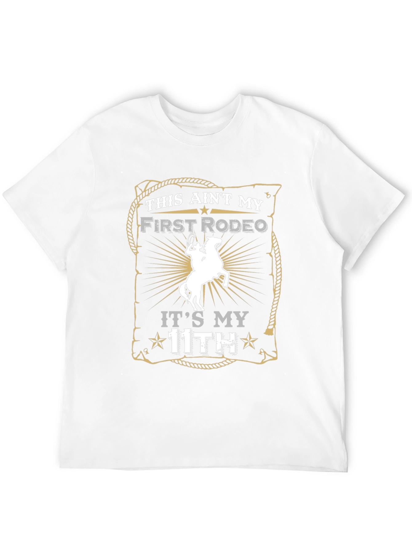 Black Funny Rodeo T-Shirt - This Ain't My First Rodeo view 12