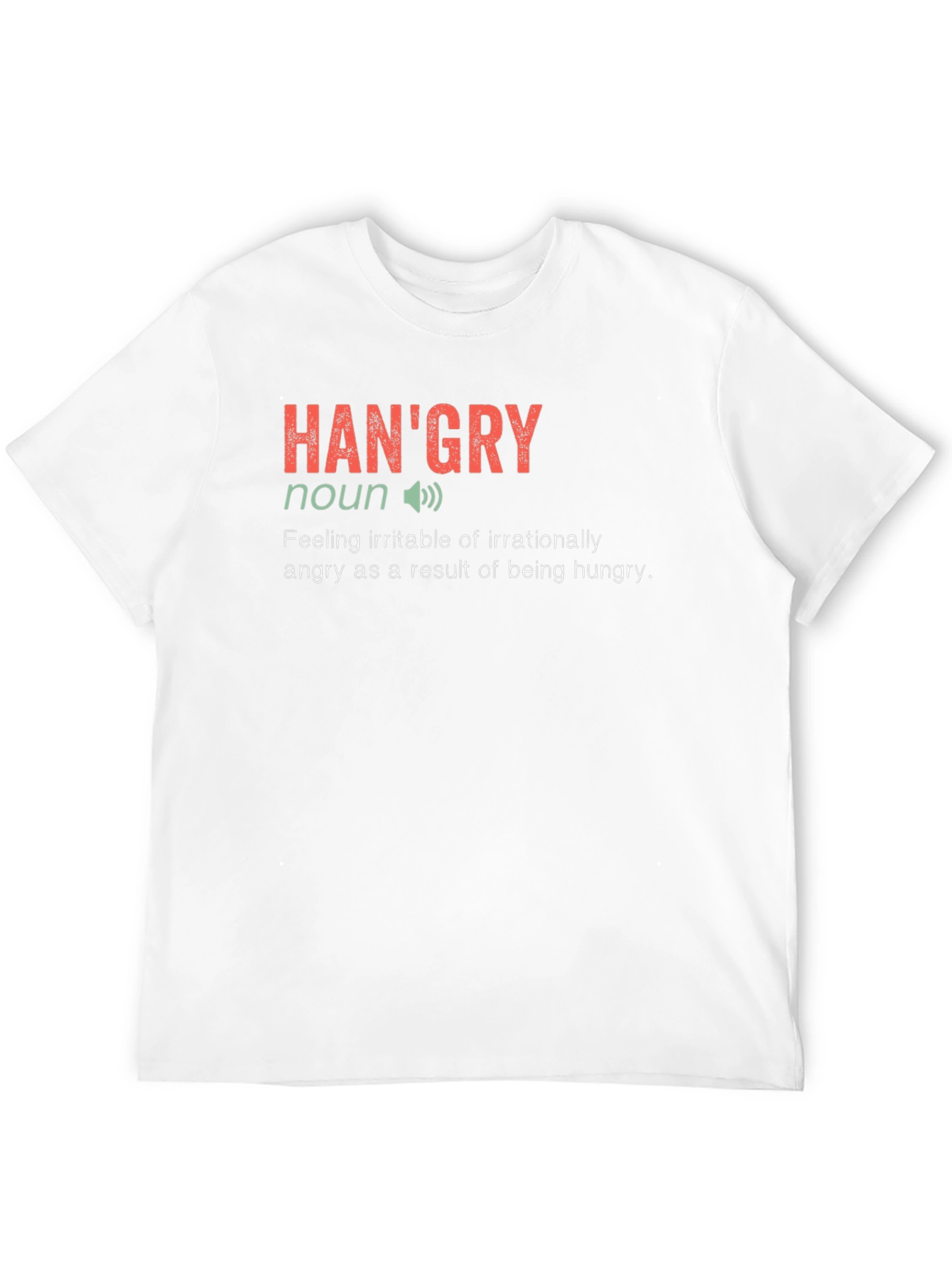 Black Hangry Definition T-Shirt - Funny Hungry Tee view 12
